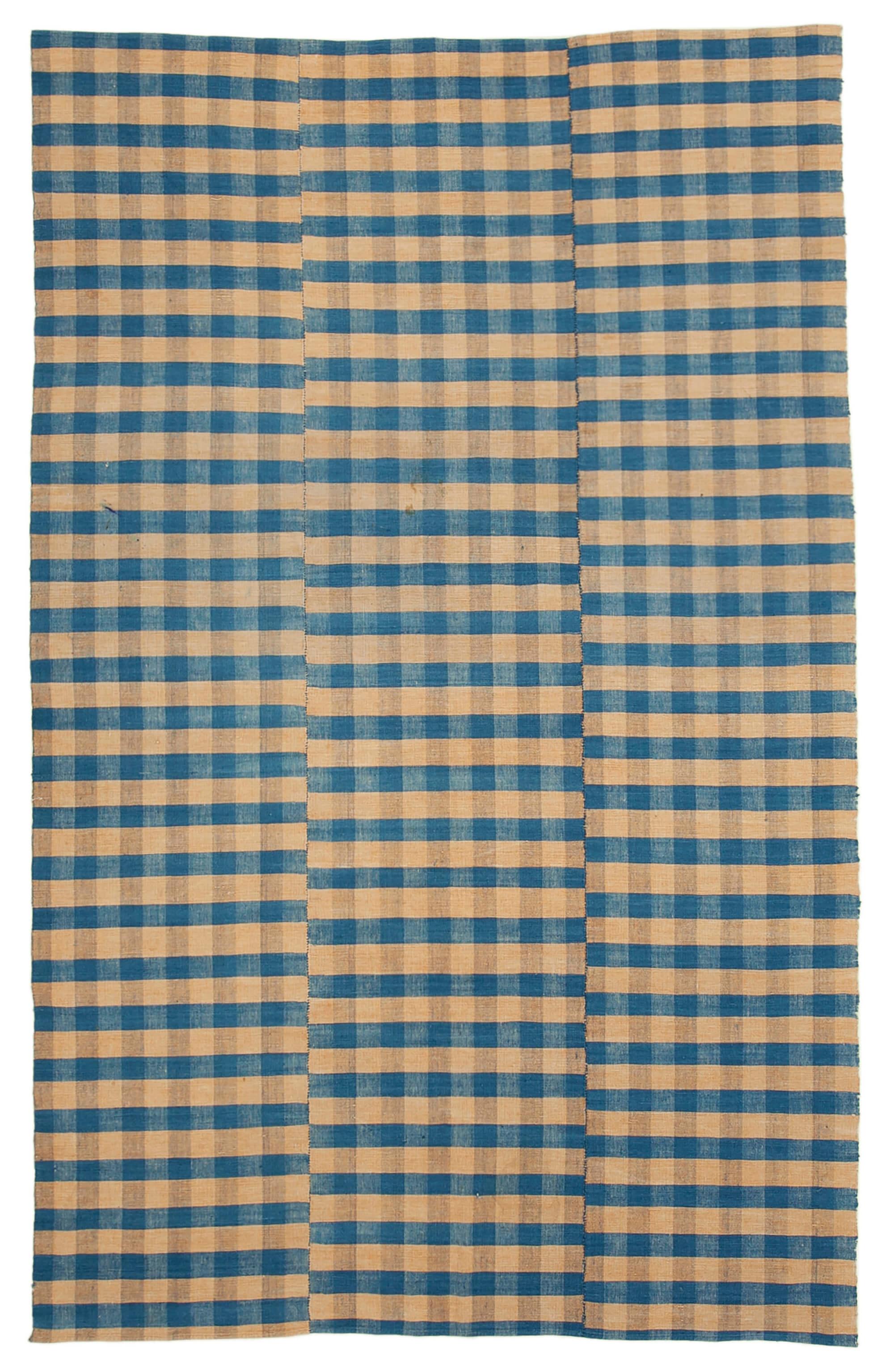 6 x 9 Blue Vintage Kilim Rug - 1300