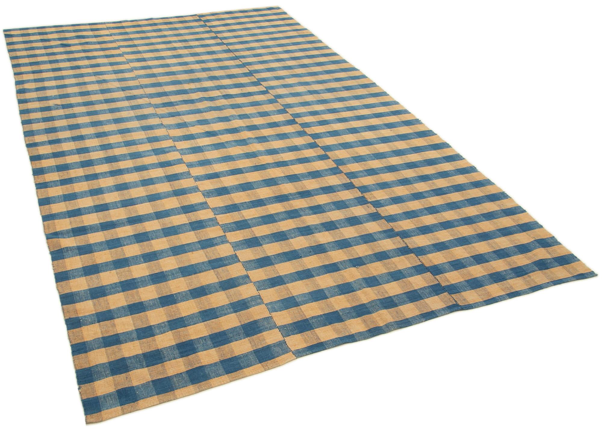 6 x 9 Blue Vintage Kilim Rug - 1300