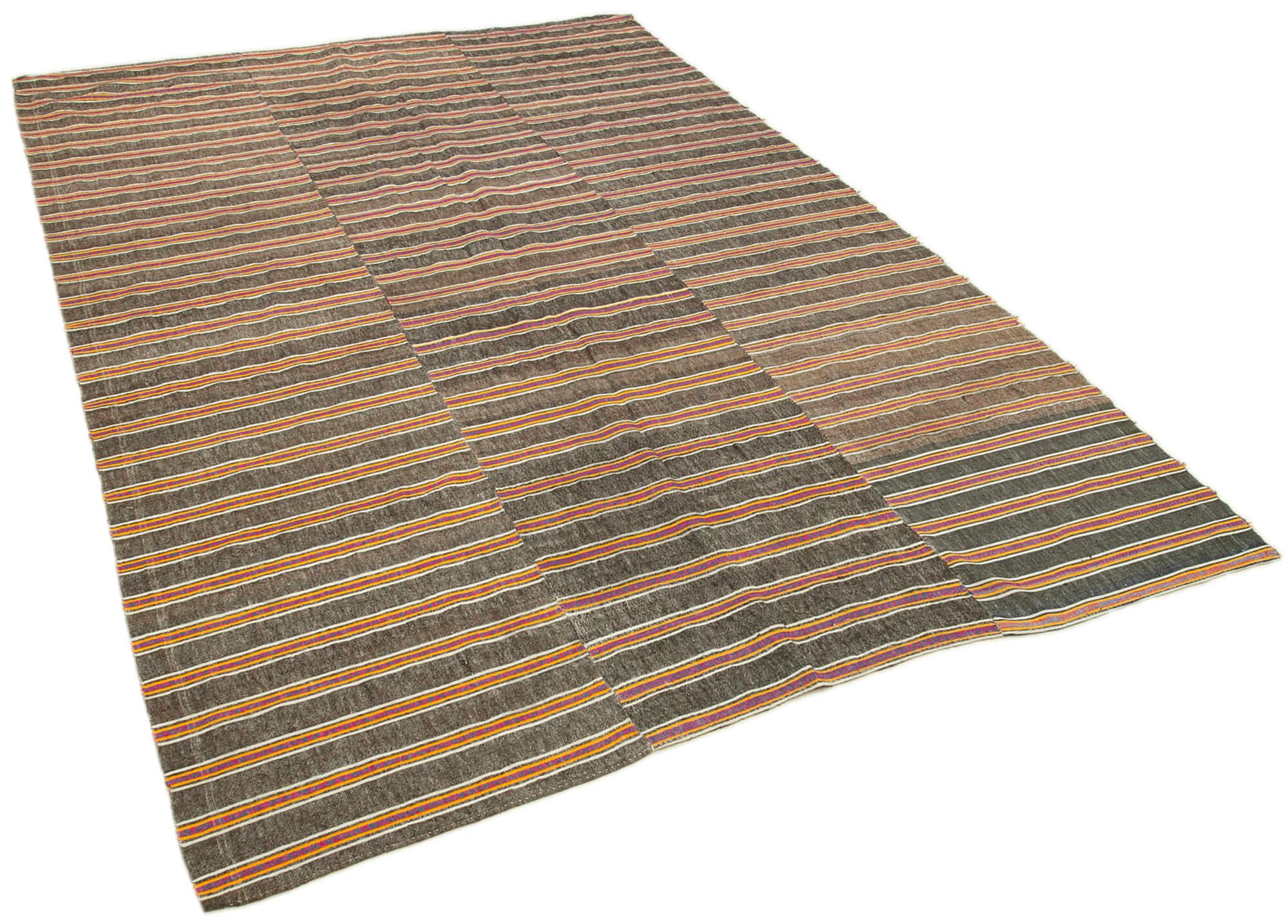 6 x 9 Brown Vintage Kilim Rug - 1301