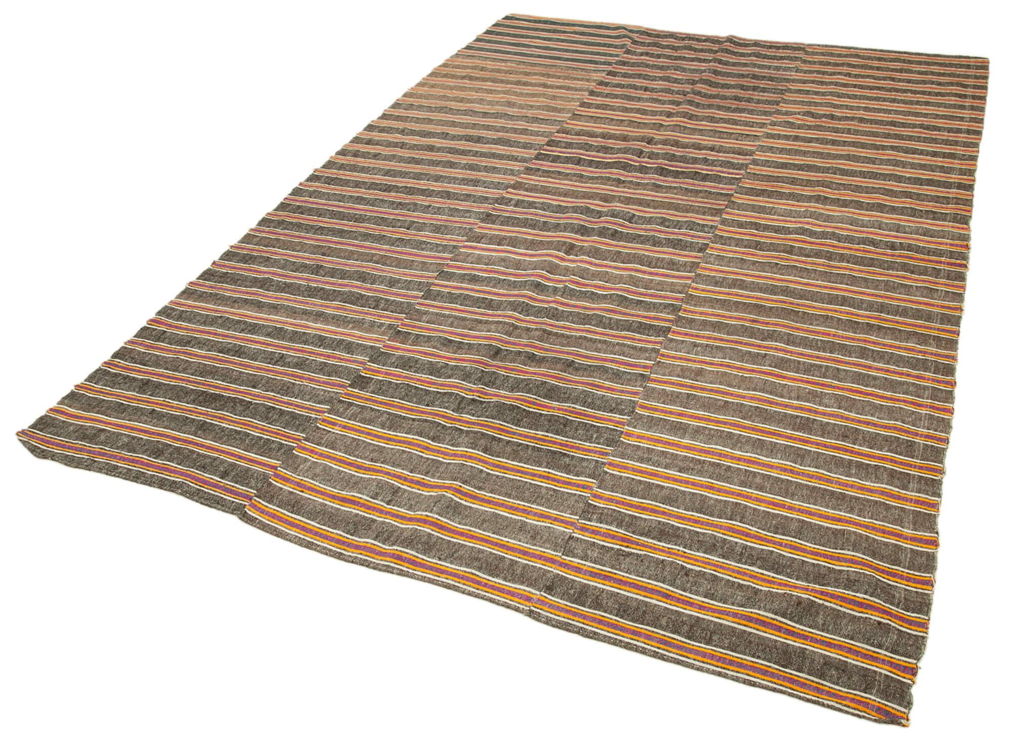 6 x 9 Brown Vintage Kilim Rug - 1301