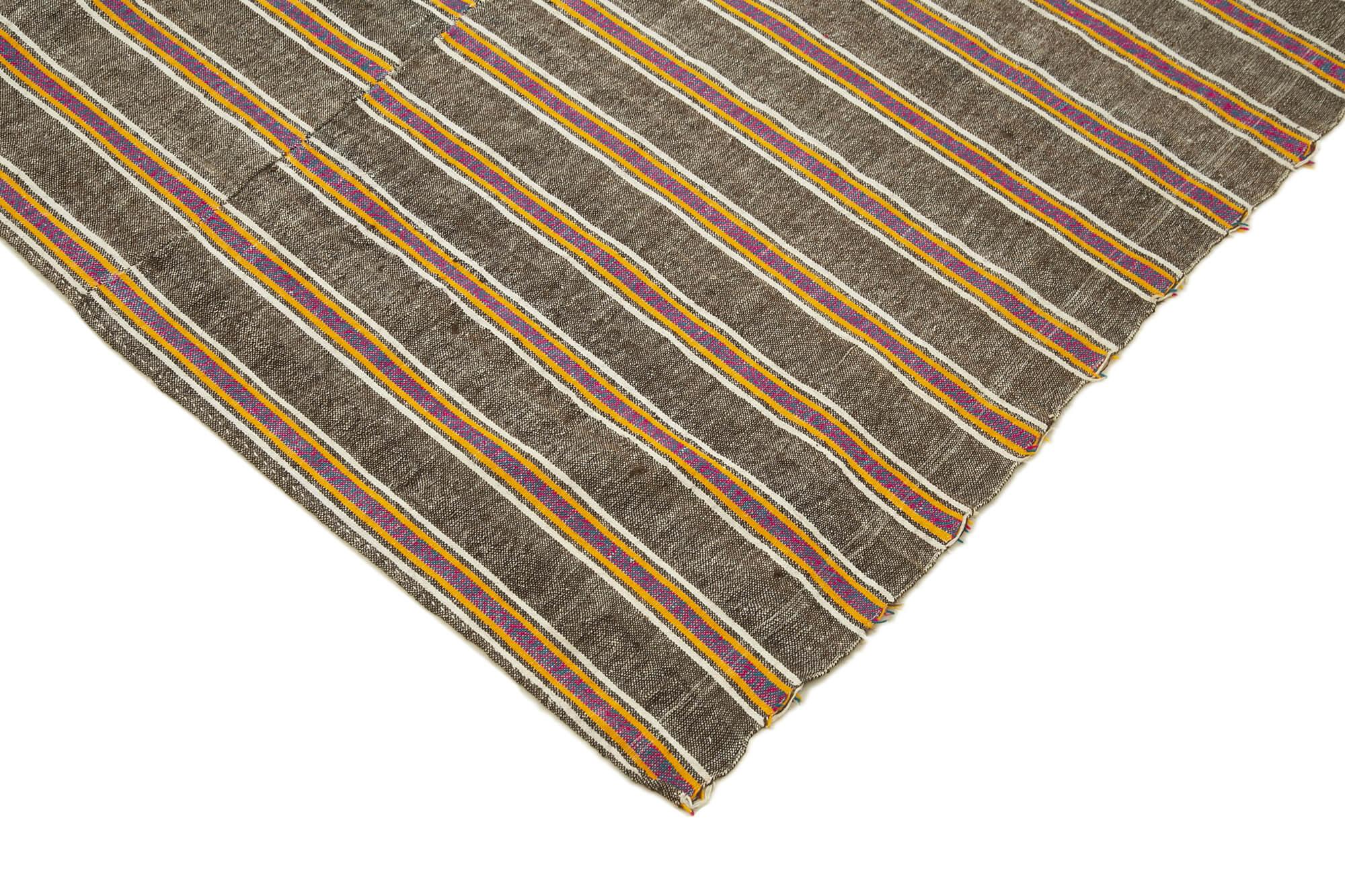 6 x 9 Brown Vintage Kilim Rug - 1301