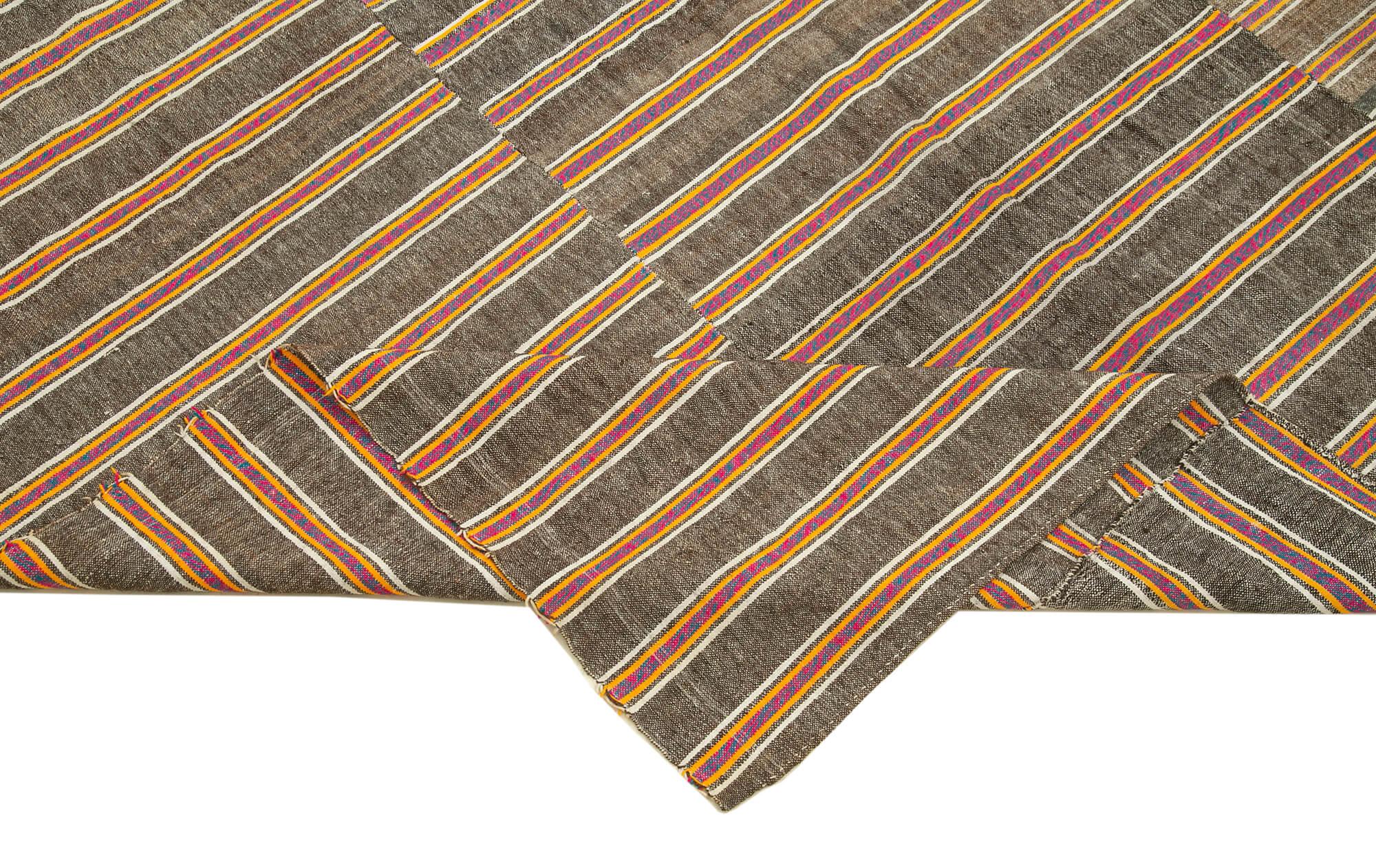 6 x 9 Brown Vintage Kilim Rug - 1301