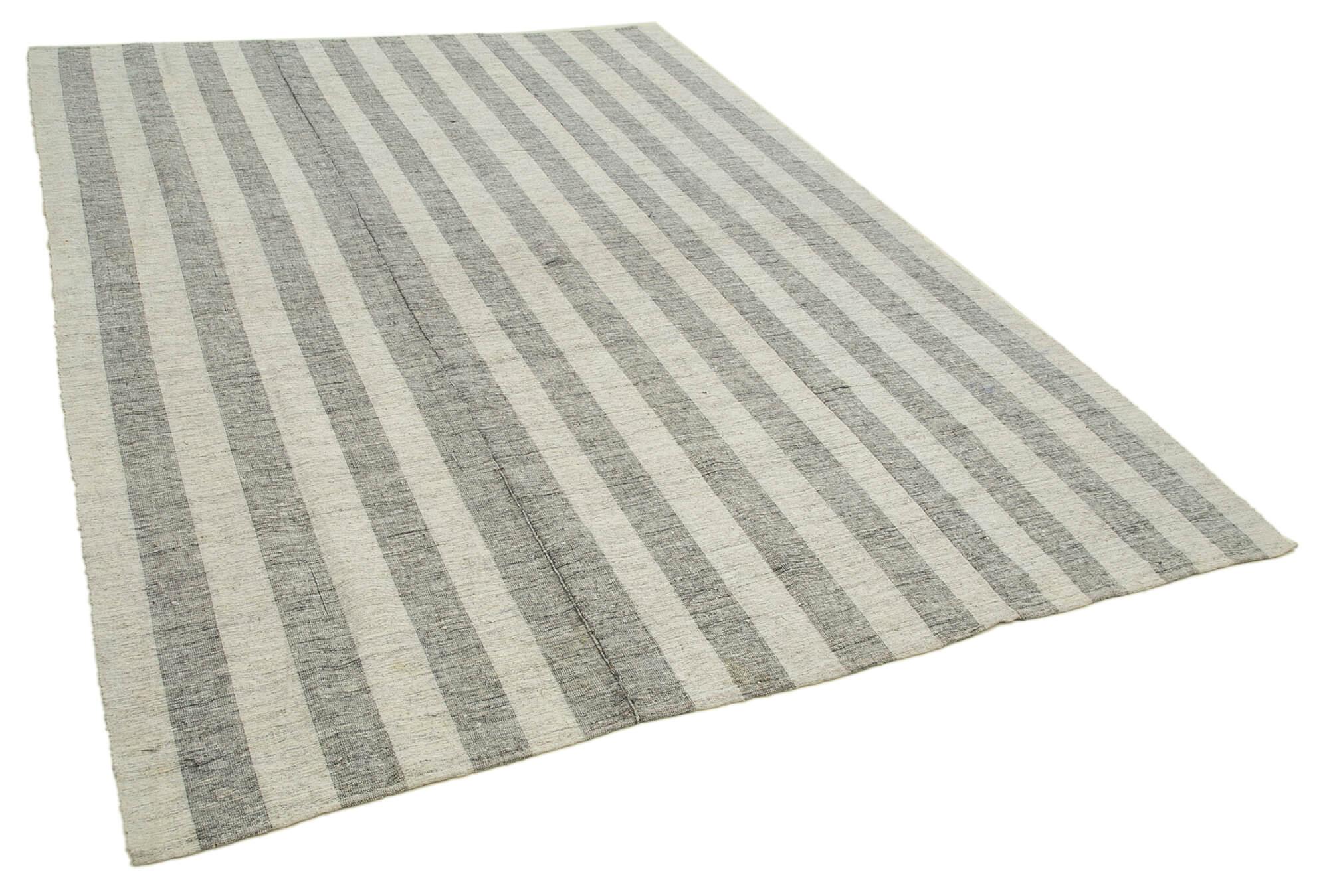 7 x 10 Beige Vintage Kilim Rug - 1306