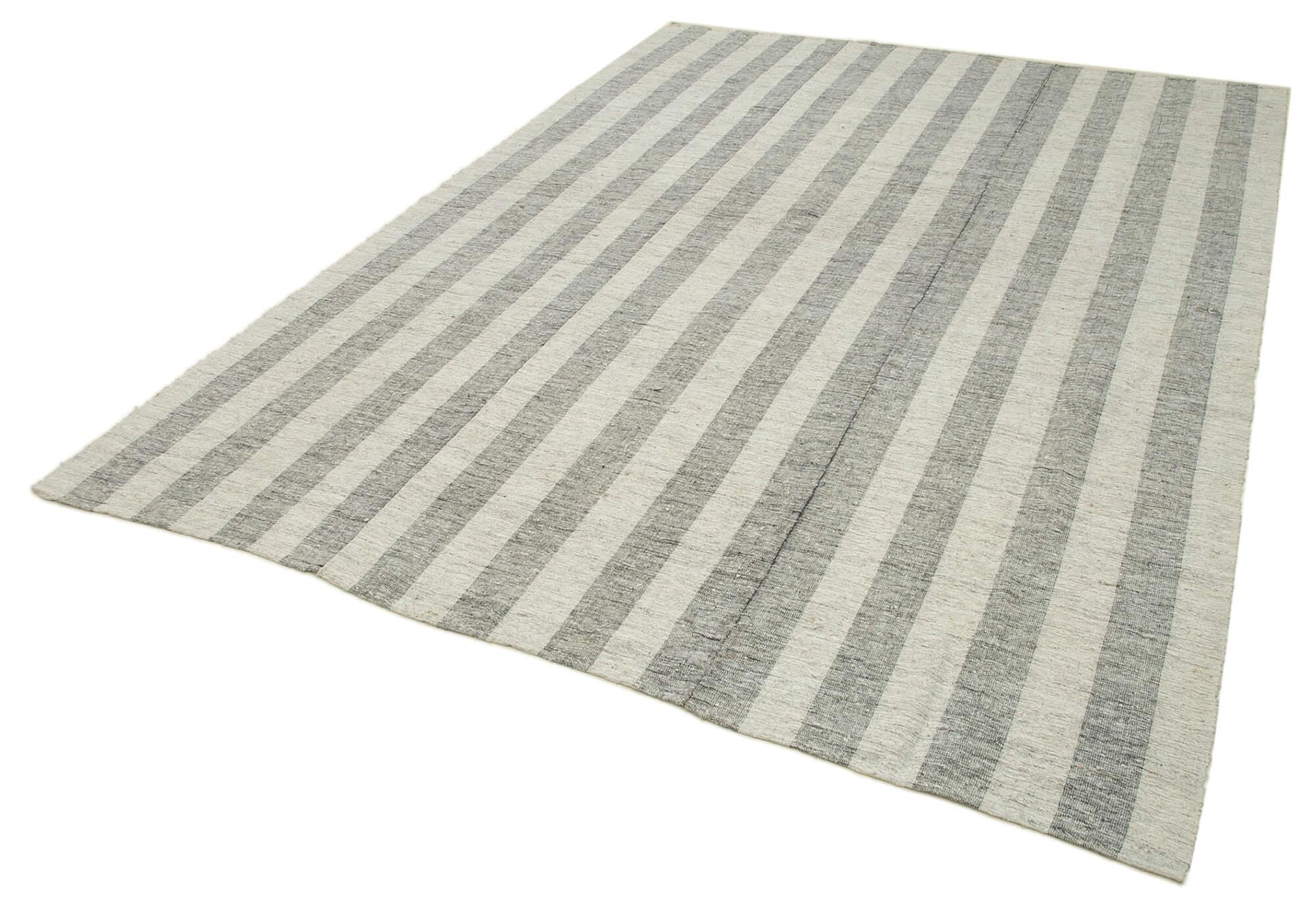 7 x 10 Beige Vintage Kilim Rug - 1306