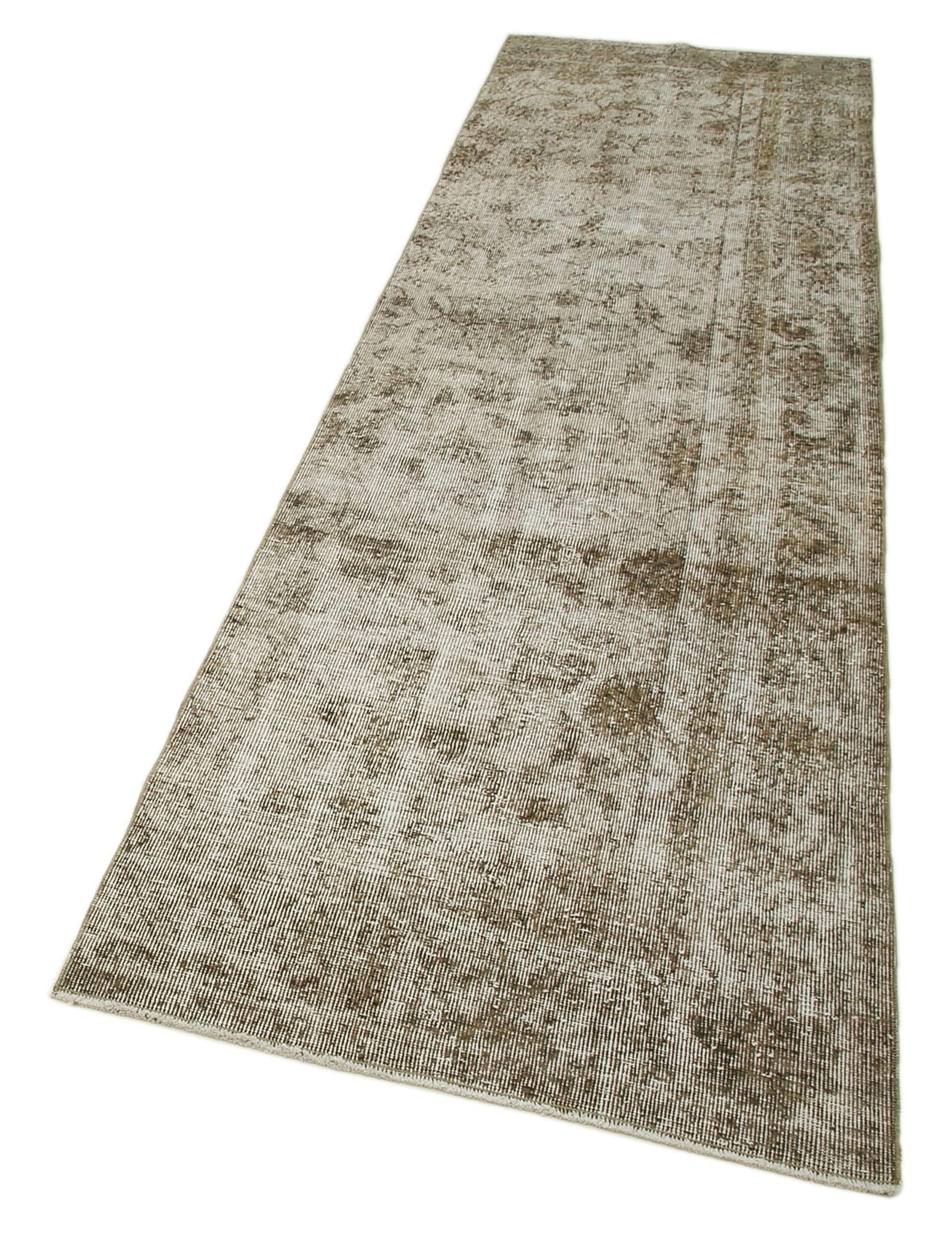 3 x 10 Beige Overdyed Runner Rug - 1307