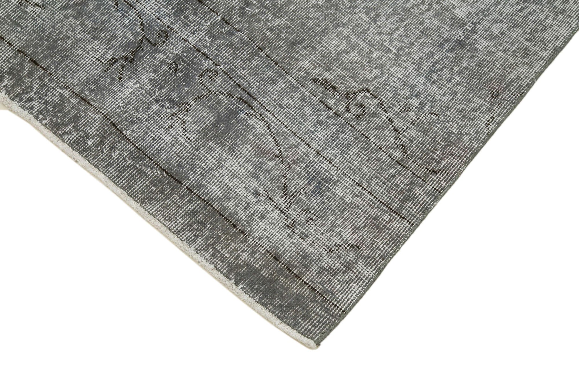 3 x 10 Grey Overdyed Runner Rug - 1309