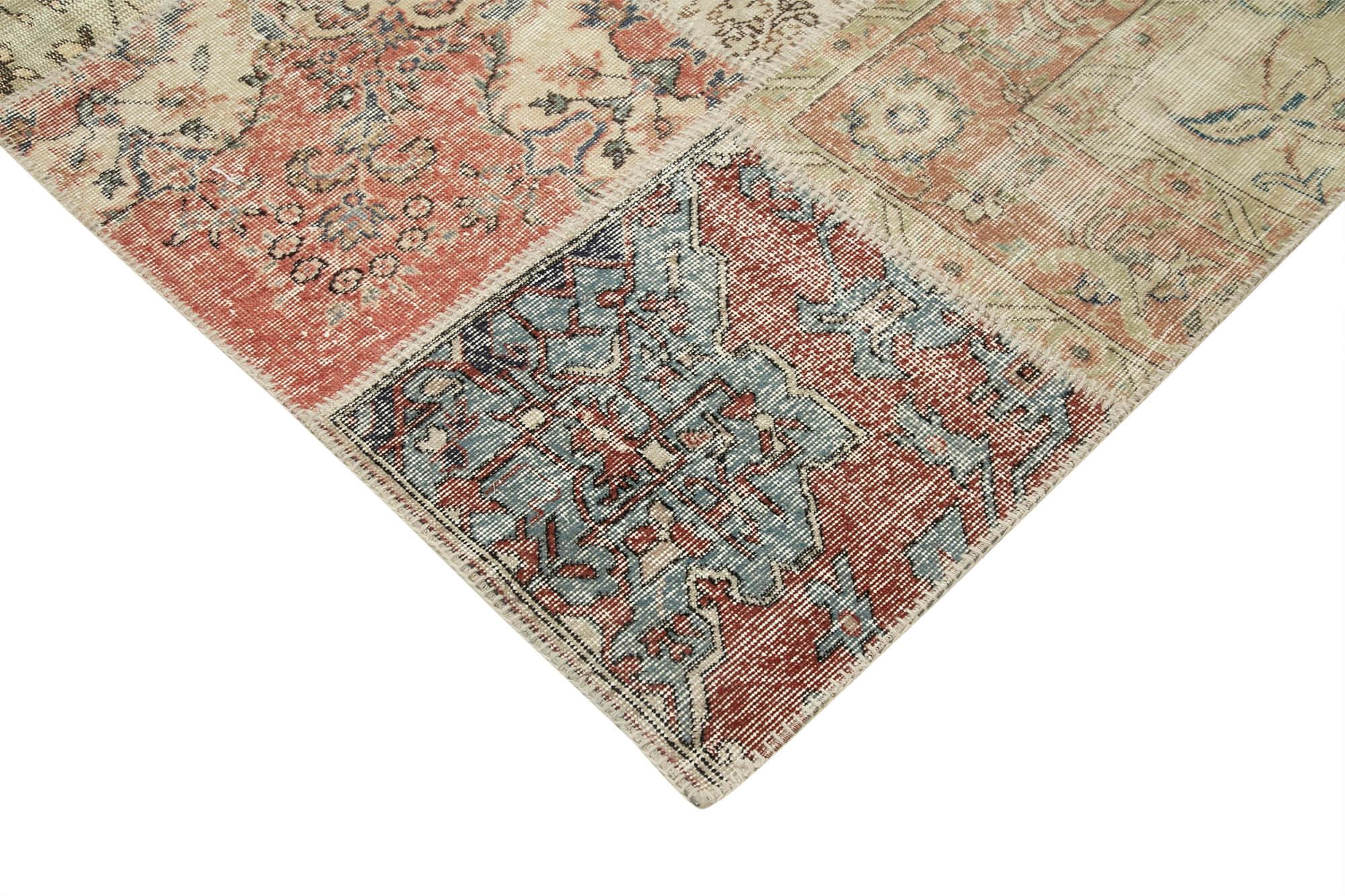 10 x 13 Beige Patchwork Rug - 1363