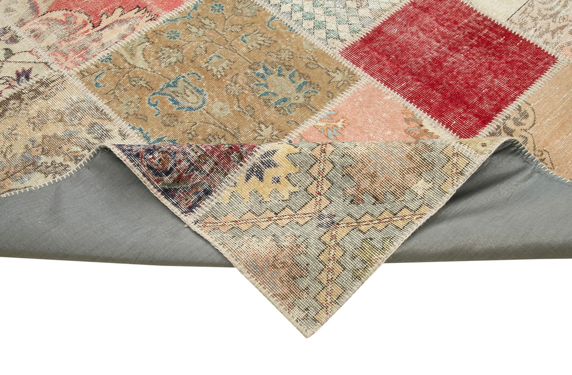 10 x 13 Beige Patchwork Rug - 1363