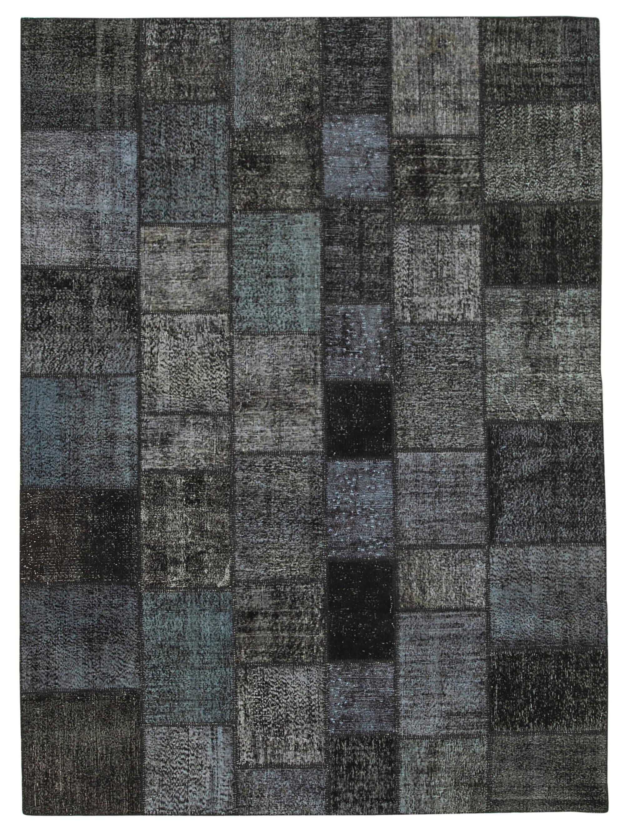 8 x 12 Black Patchwork Rug- 1372