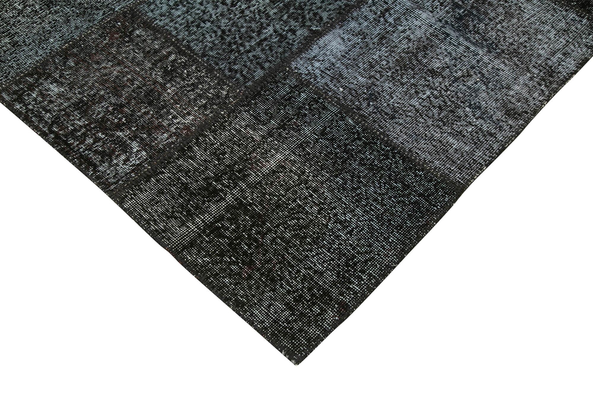 8 x 12 Black Patchwork Rug- 1372