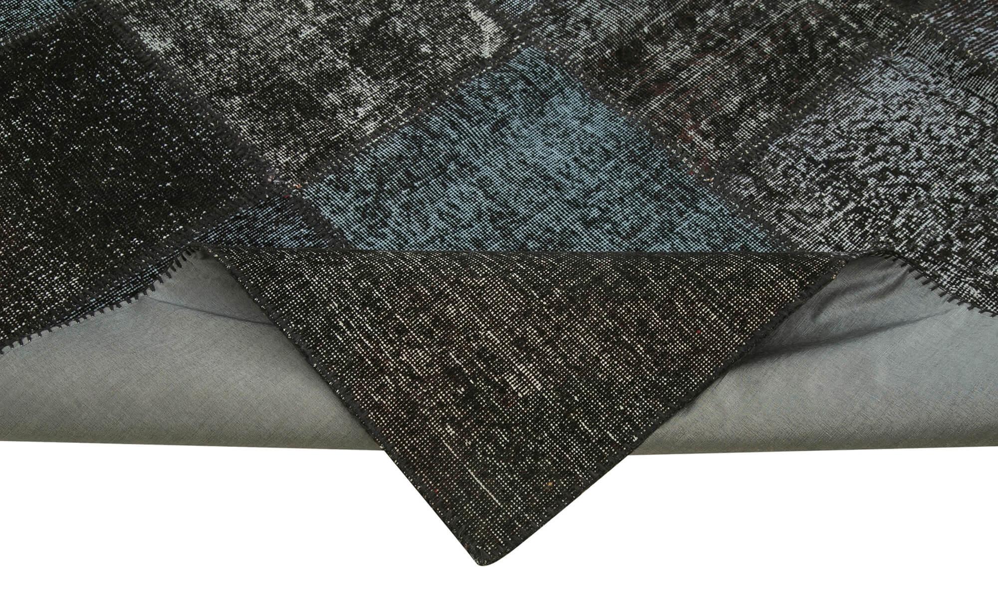 8 x 12 Black Patchwork Rug- 1372