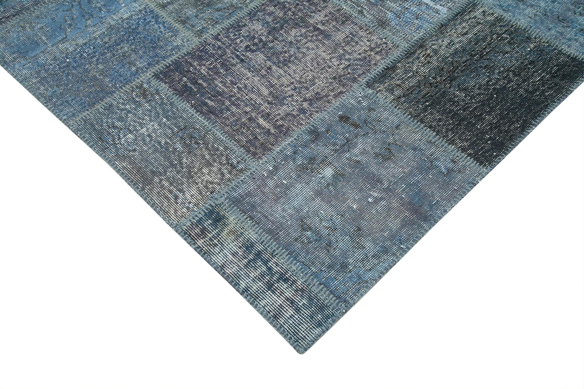 8 x 12 Blue Patchwork Rug- 1376