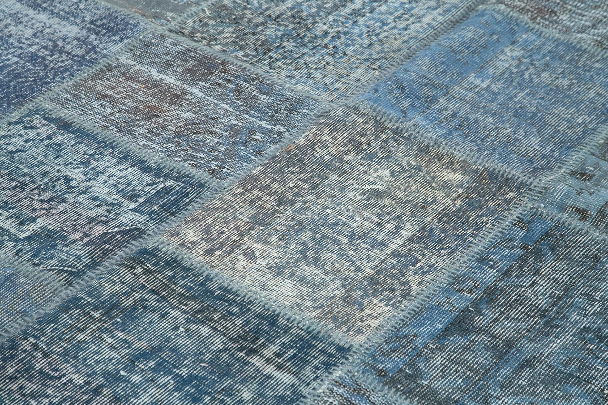 8 x 12 Blue Patchwork Rug- 1376