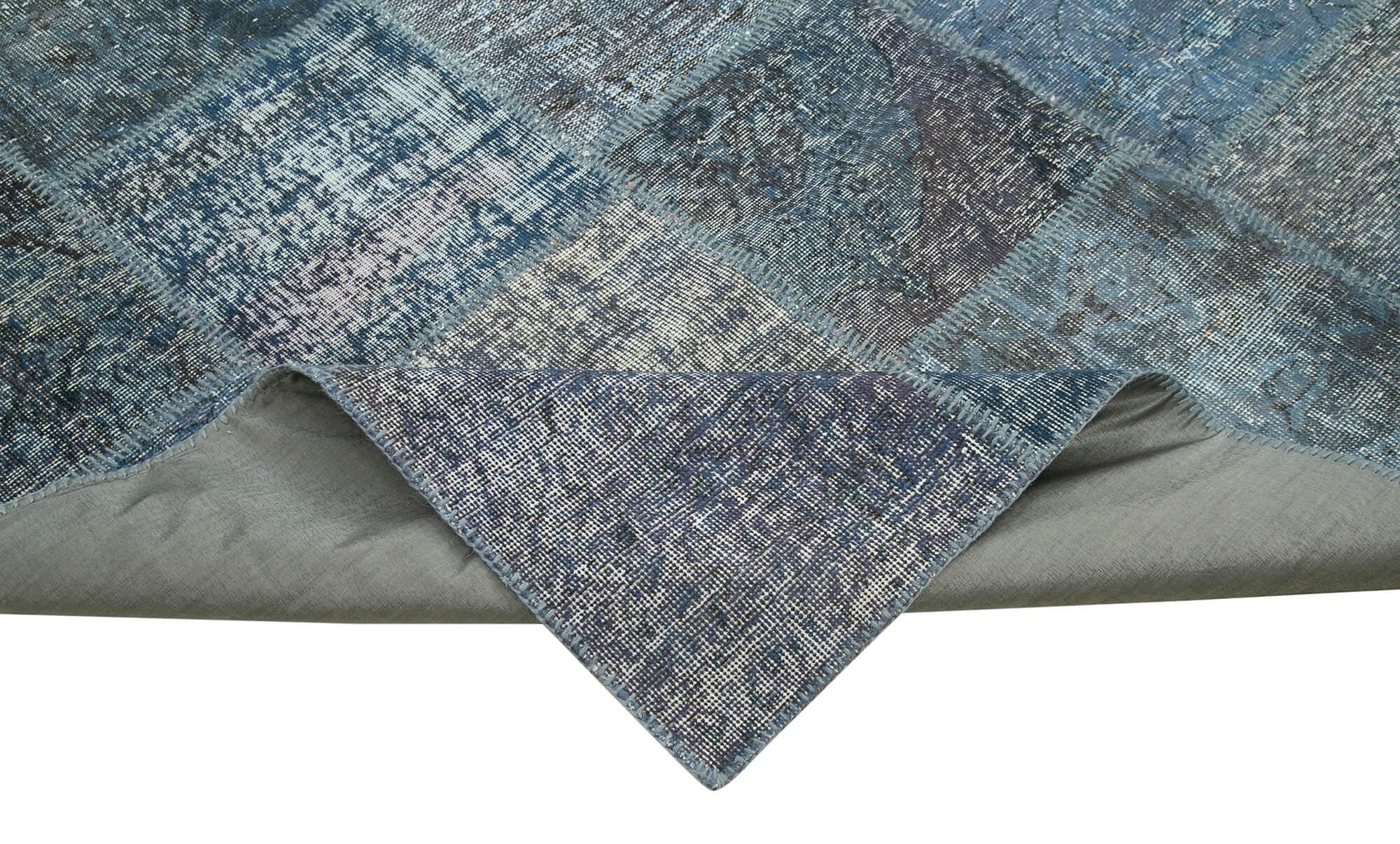 8 x 12 Blue Patchwork Rug- 1376