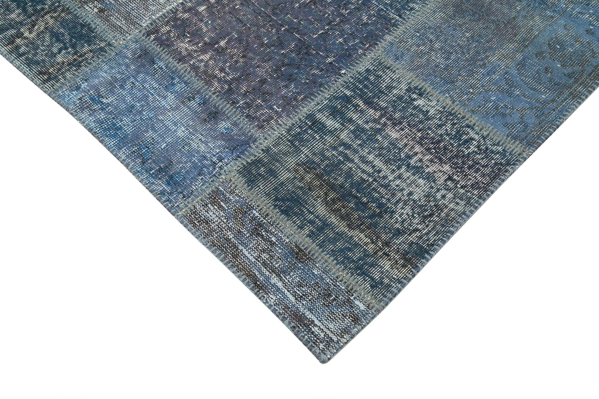 8 x 12 Blue Patchwork Rug- 1377