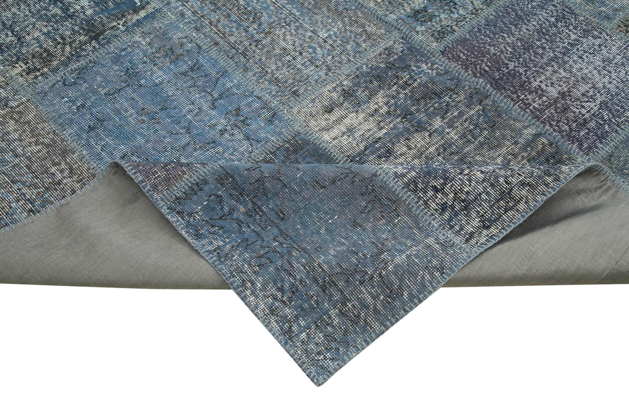 8 x 12 Blue Patchwork Rug- 1377