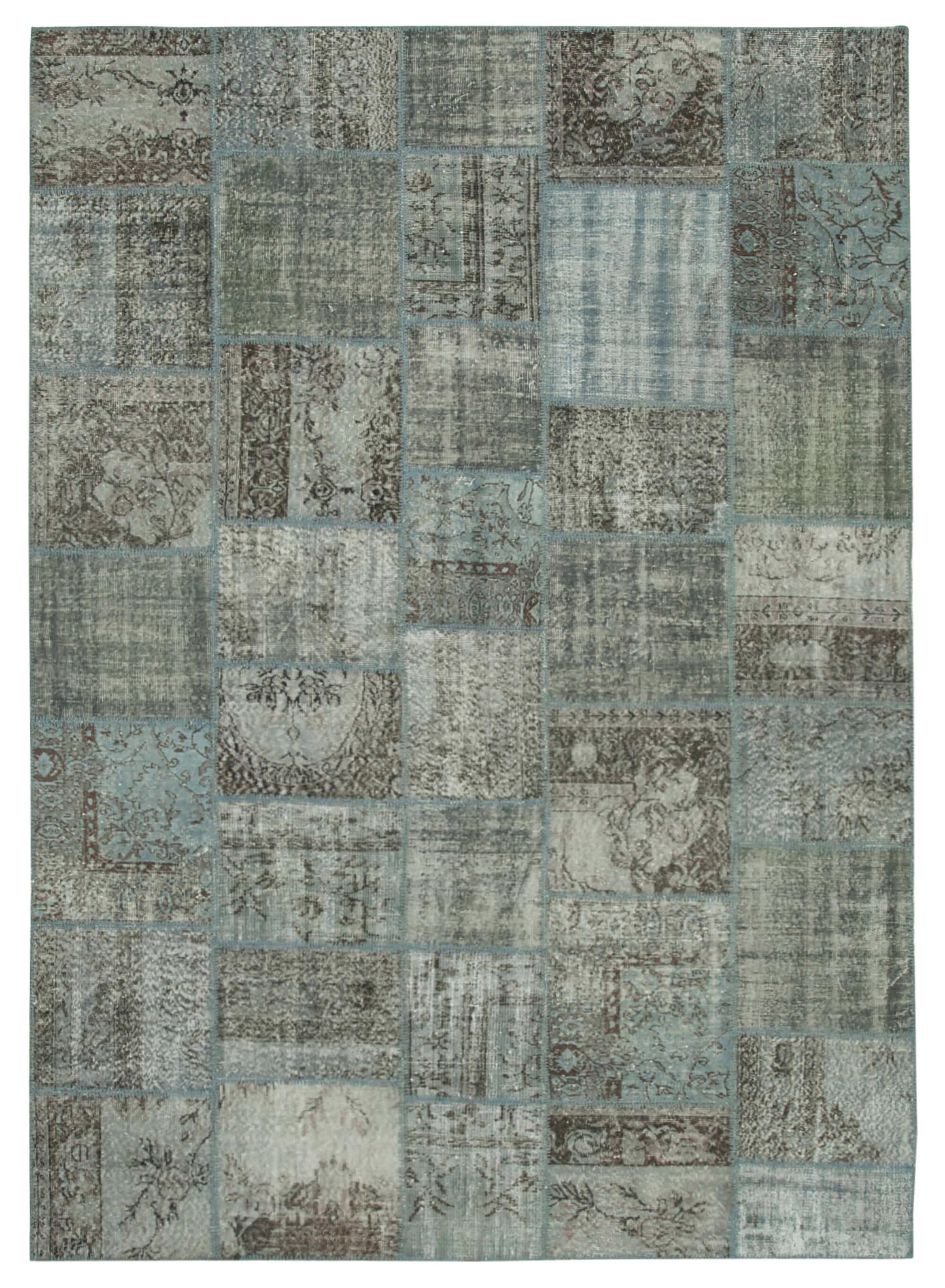 8 x 12 Grey Patchwork Rug- 1380