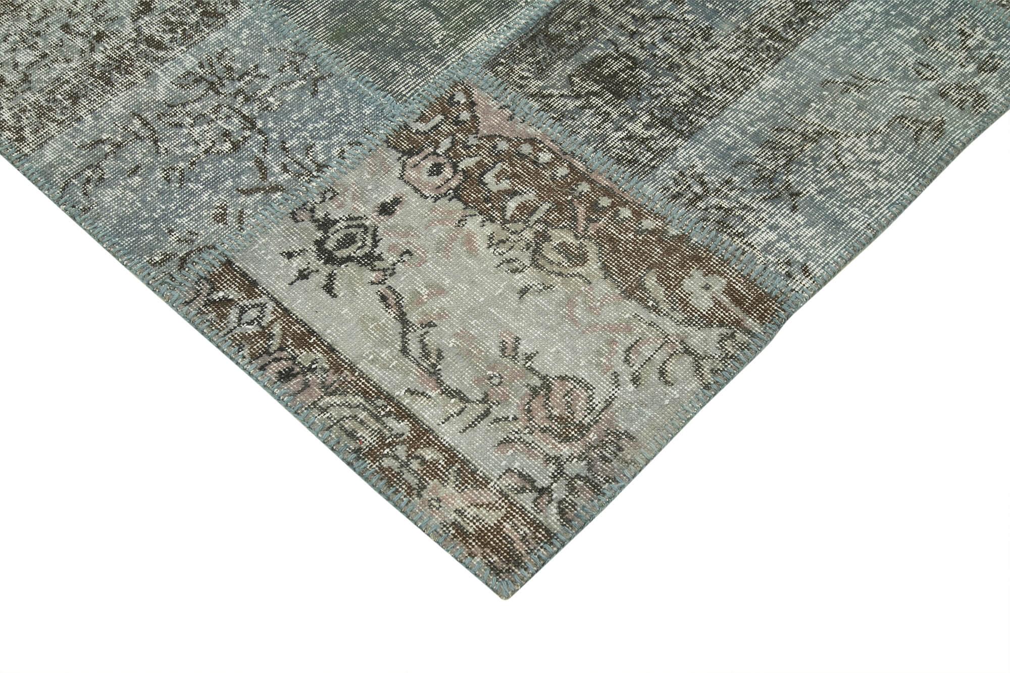 8 x 12 Grey Patchwork Rug- 1380