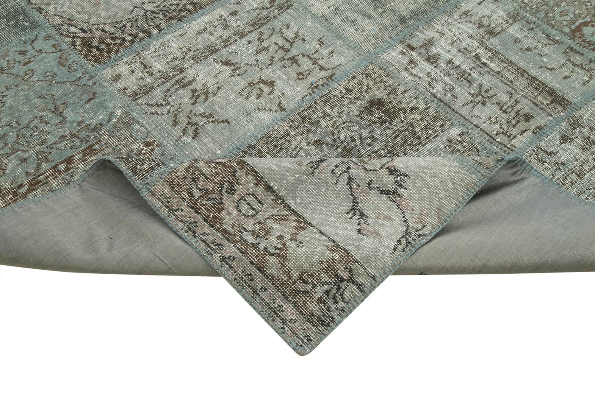 8 x 12 Grey Patchwork Rug- 1380