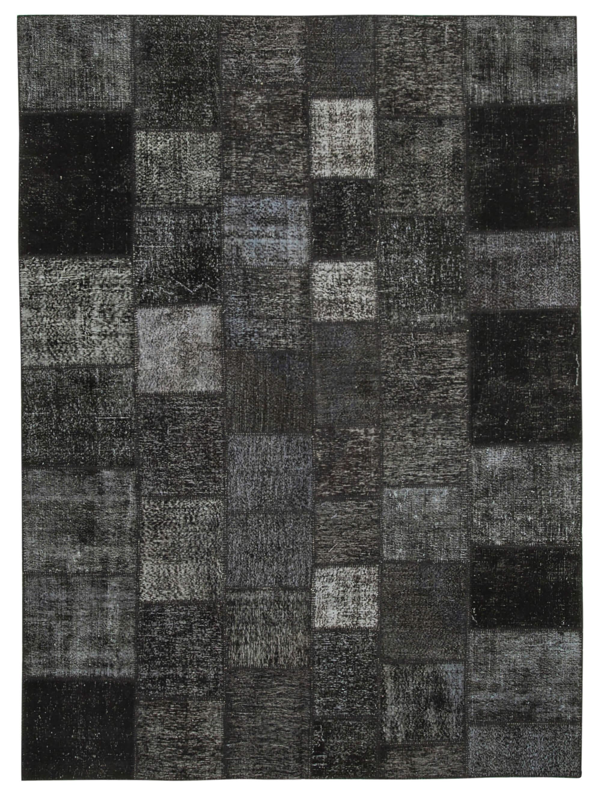 8 x 12 Black Patchwork Rug- 1389