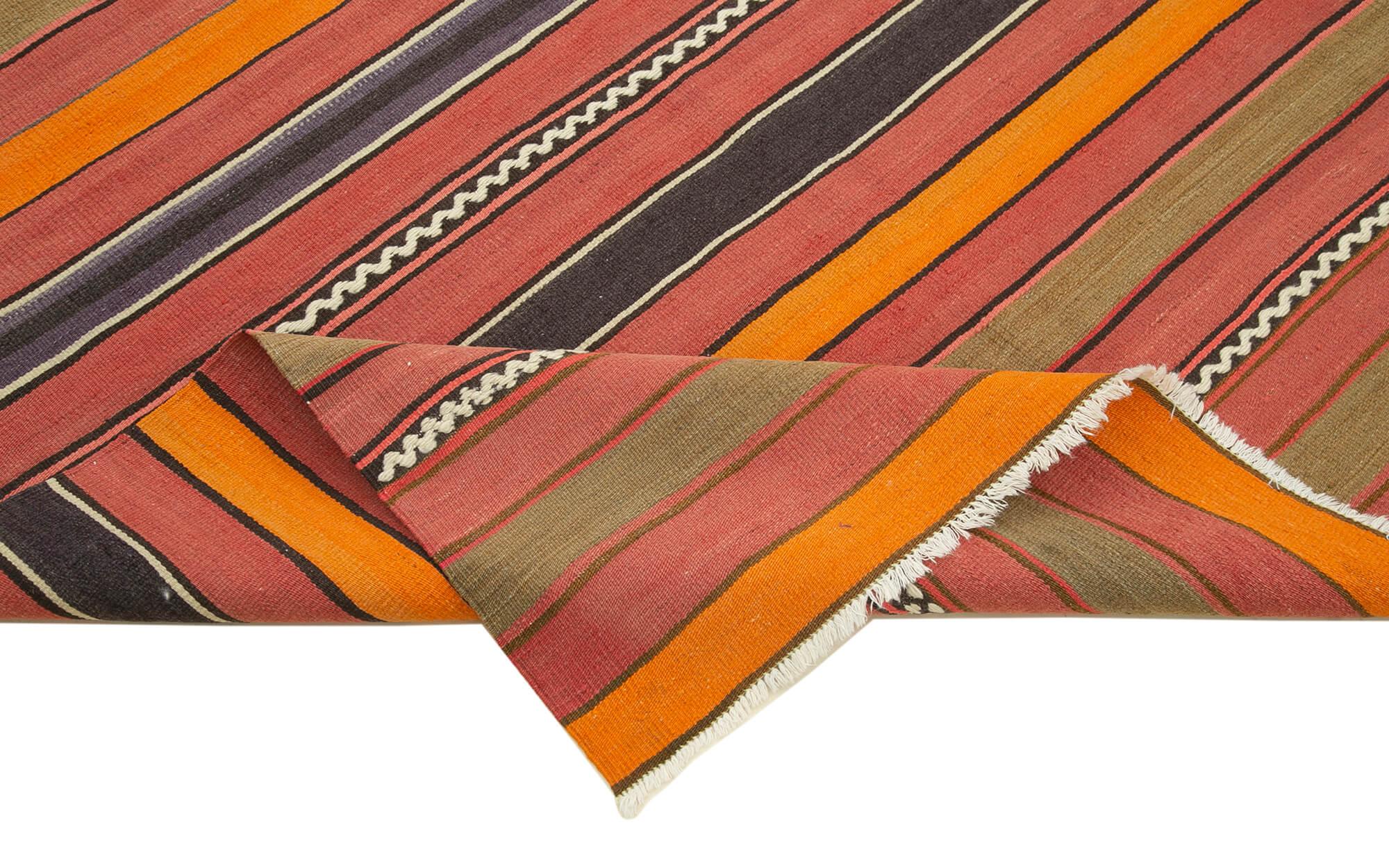 5 x 9 Orange Oriental Kilim Rug - 1478