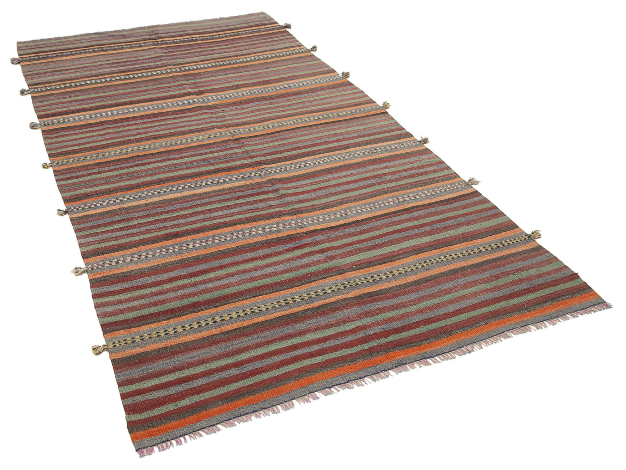 4 x 9 Orange Oriental Kilim Rug - 1479