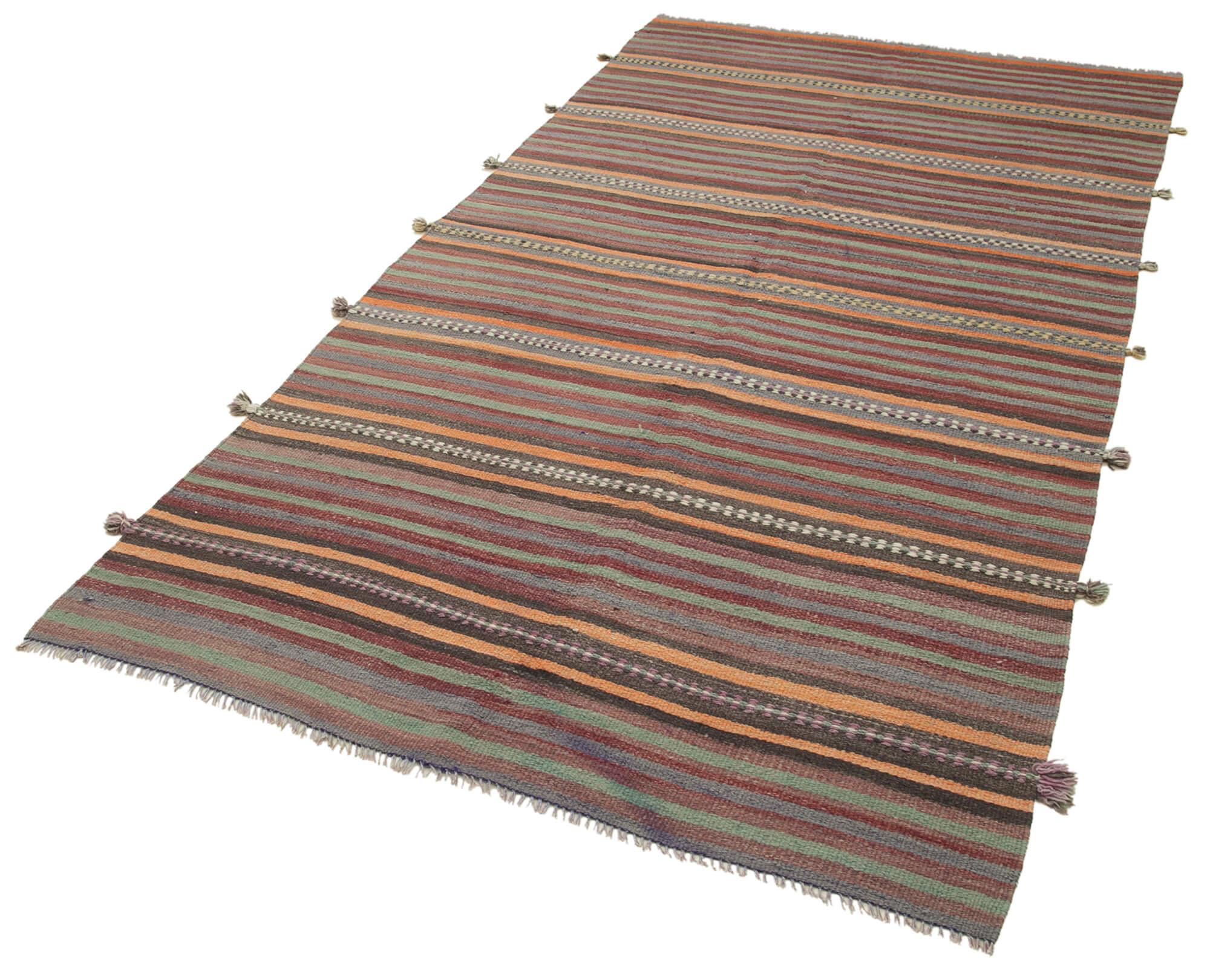 4 x 9 Orange Oriental Kilim Rug - 1479