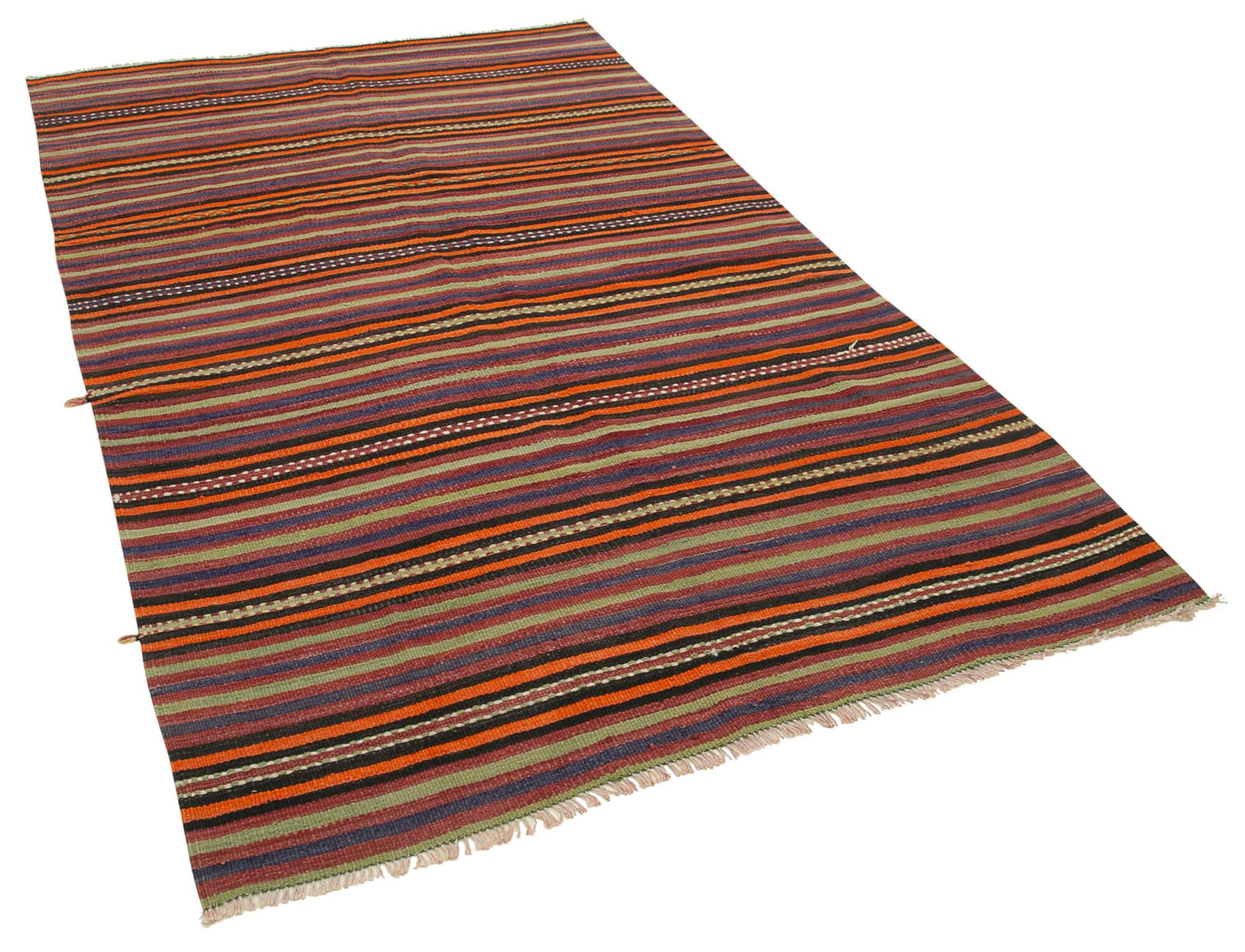 5 x 8 Orange Oriental Kilim Rug - 1480