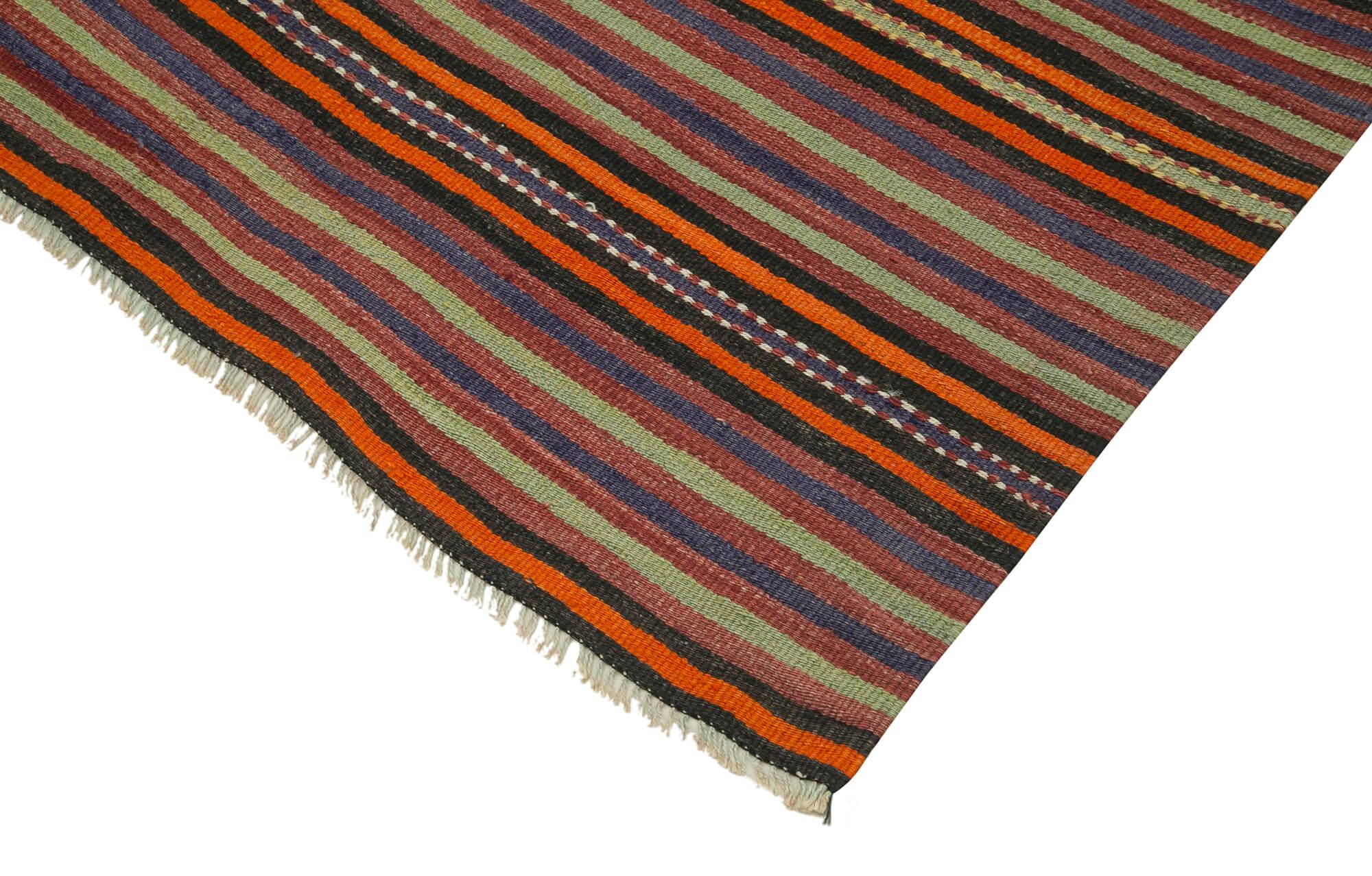 5 x 8 Orange Oriental Kilim Rug - 1480