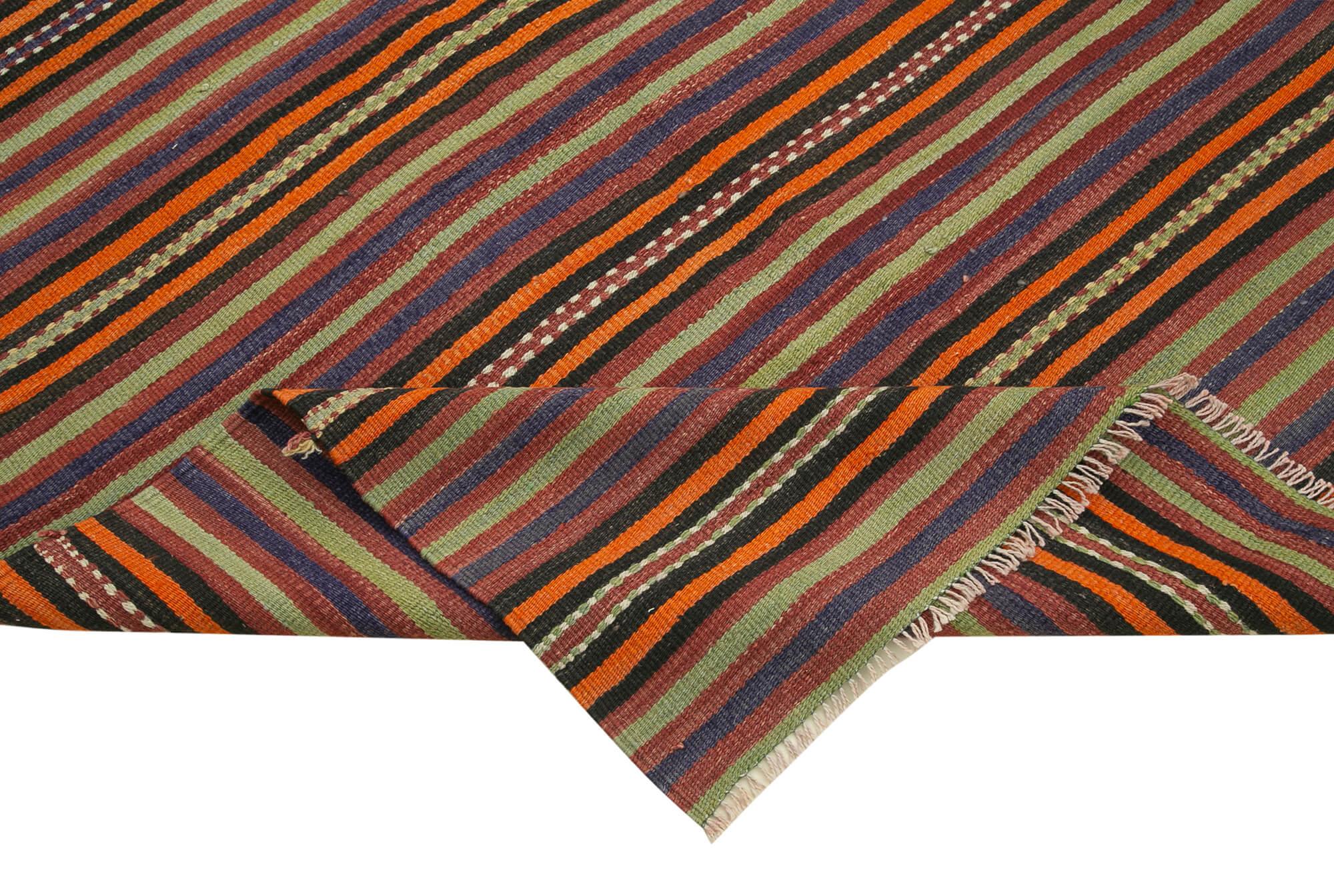 5 x 8 Orange Oriental Kilim Rug - 1480