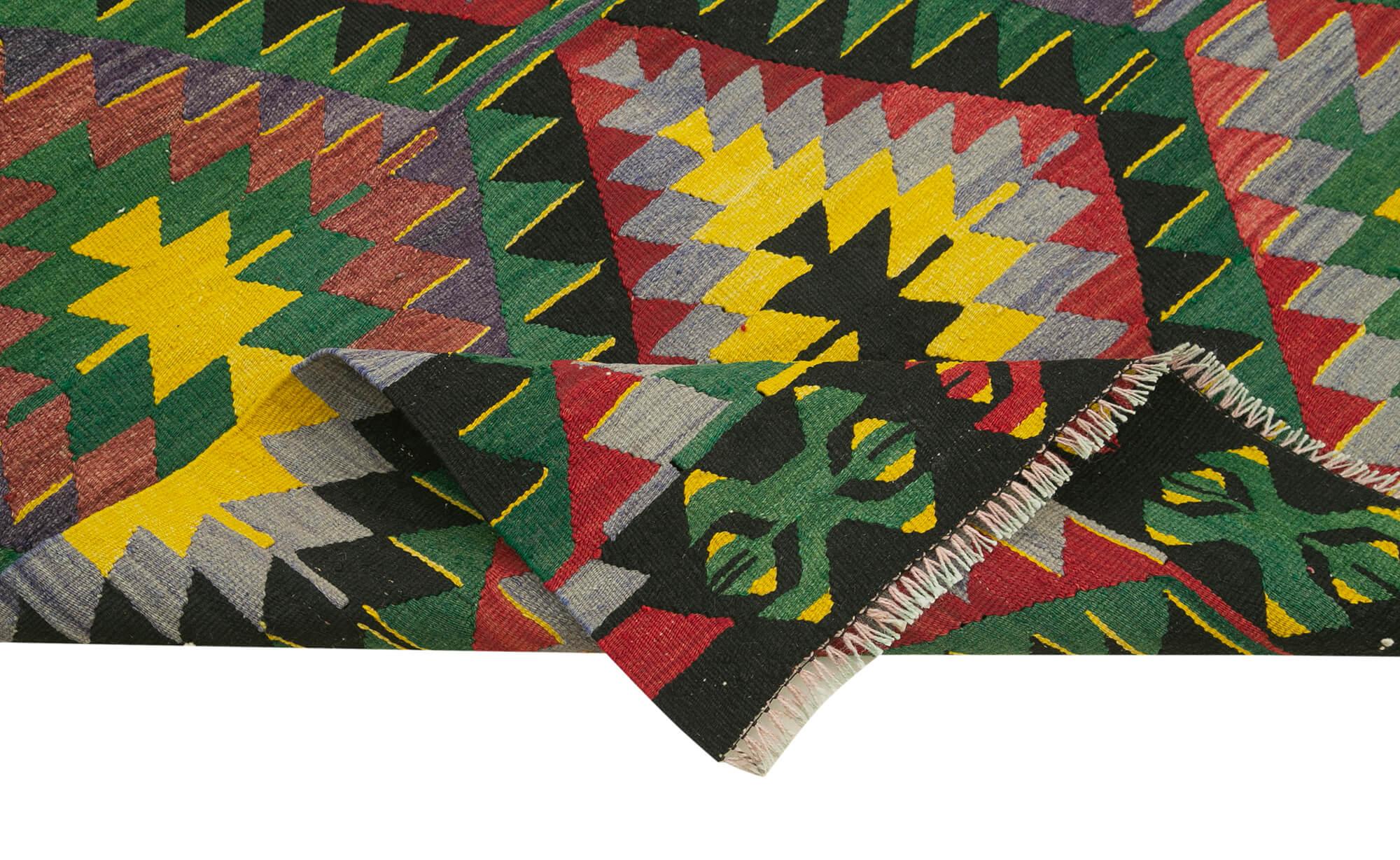 4 x 8 Yellow Oriental Kilim Rug - 1486