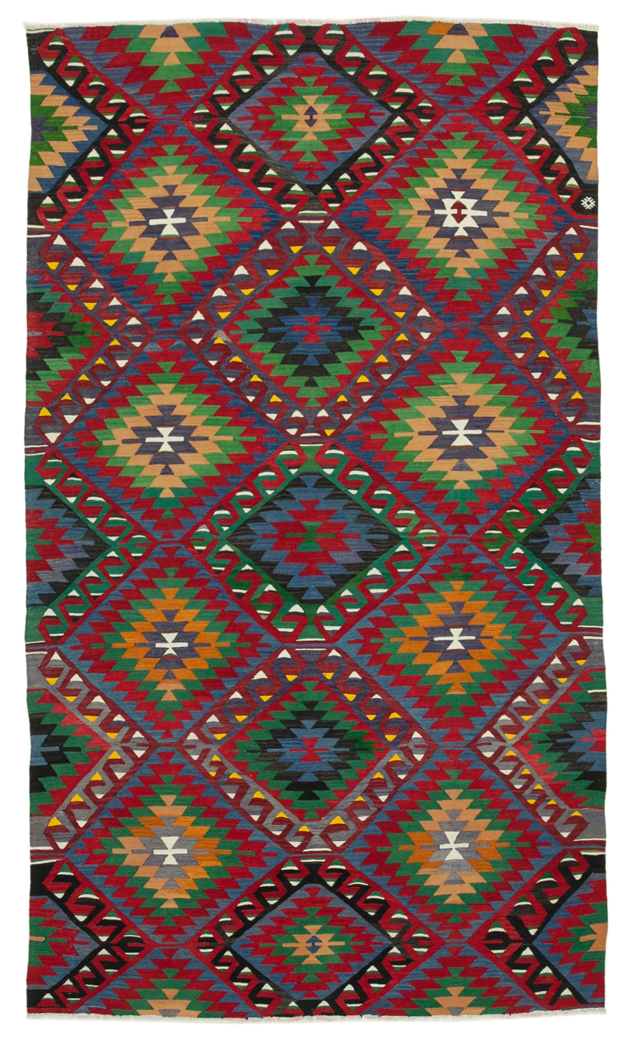 6 x 10 Red Oriental Kilim Rug - 1487