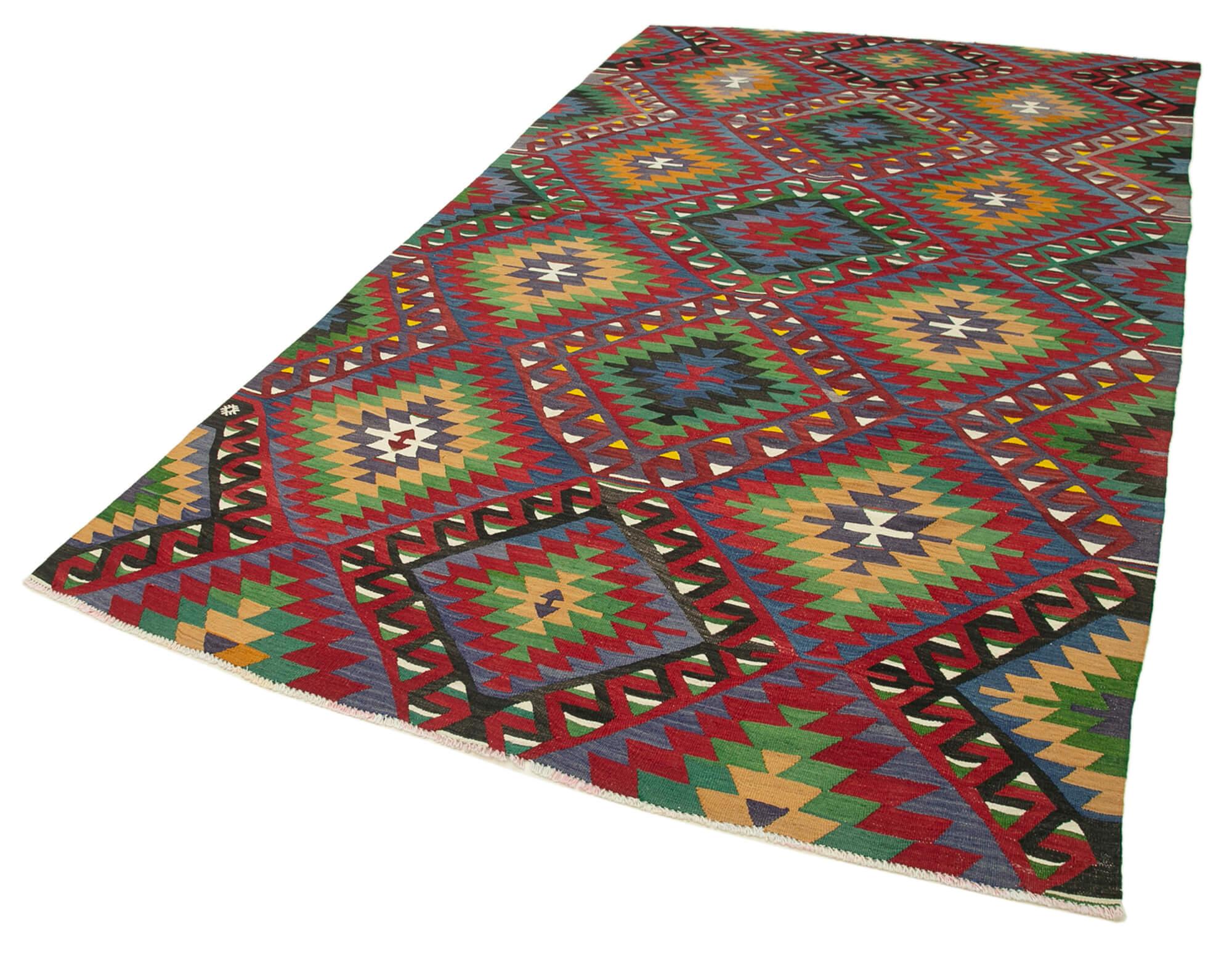 6 x 10 Red Oriental Kilim Rug - 1487