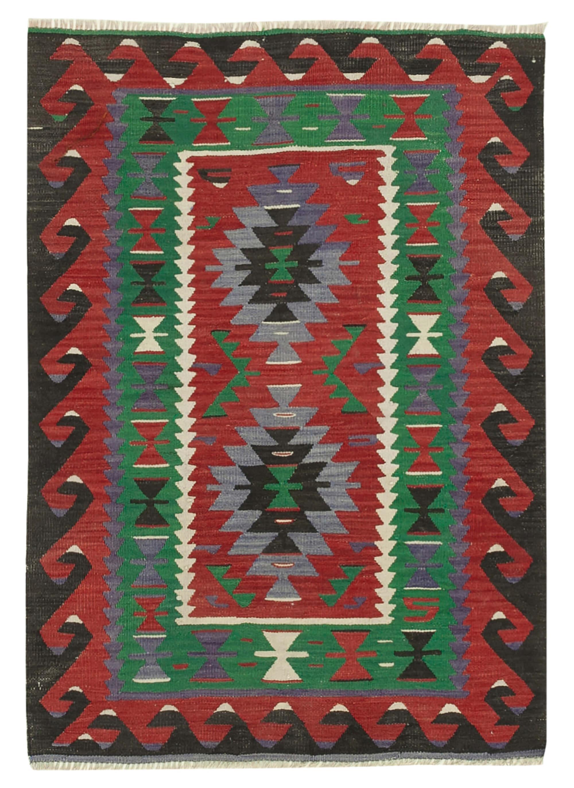 3 x 4 Red Oriental Kilim Rug - 1488