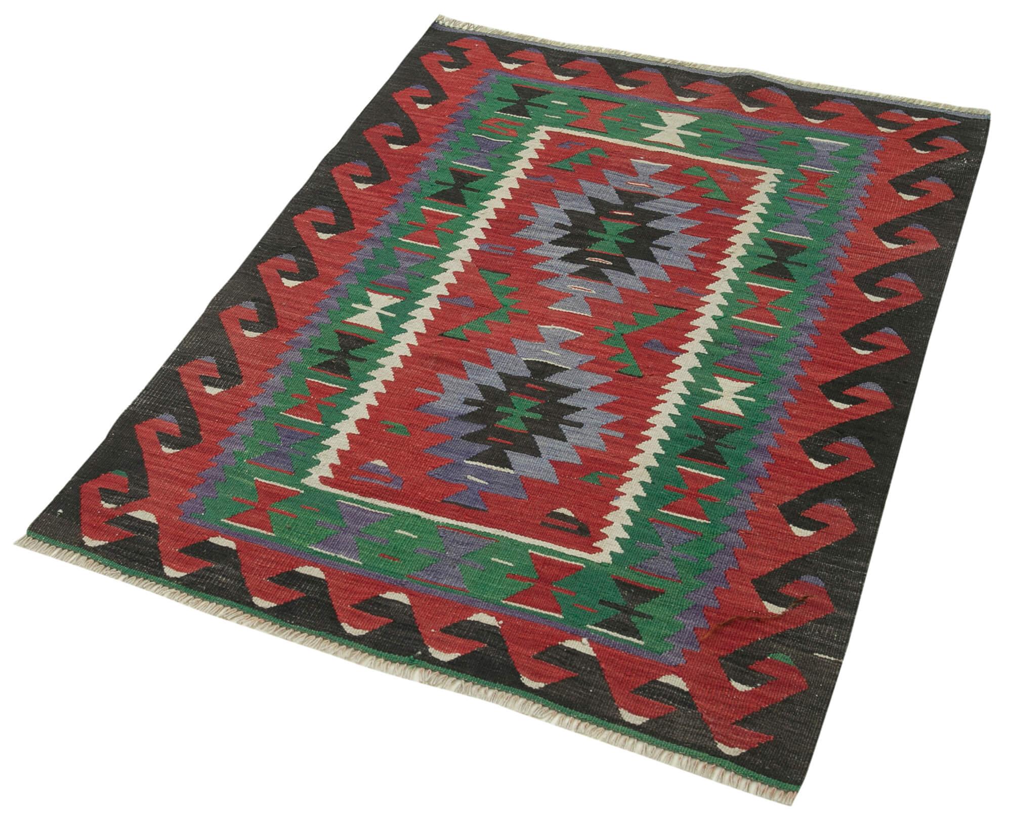 3 x 4 Red Oriental Kilim Rug - 1488