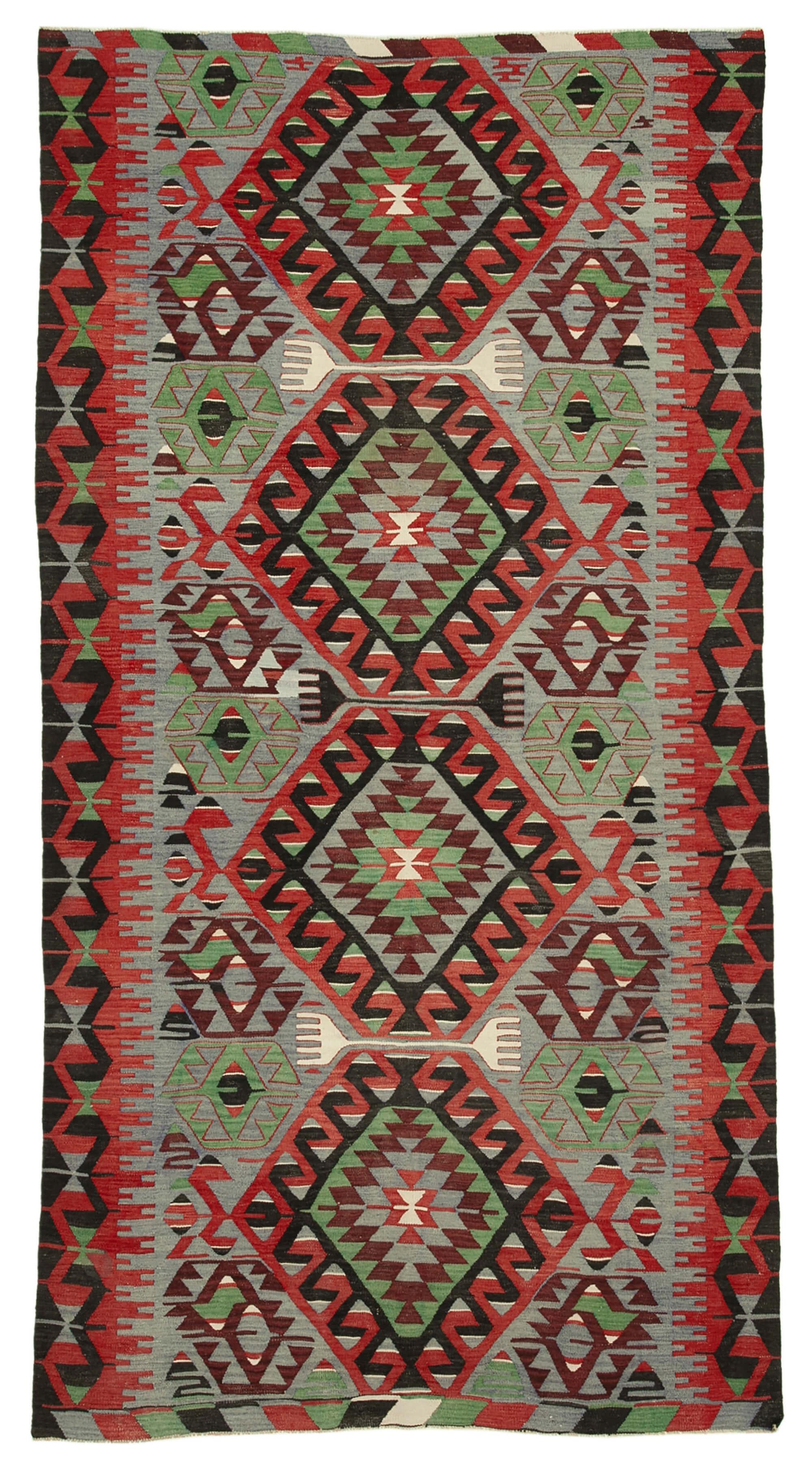 5 x 10 Red Oriental Kilim Rug - 1491