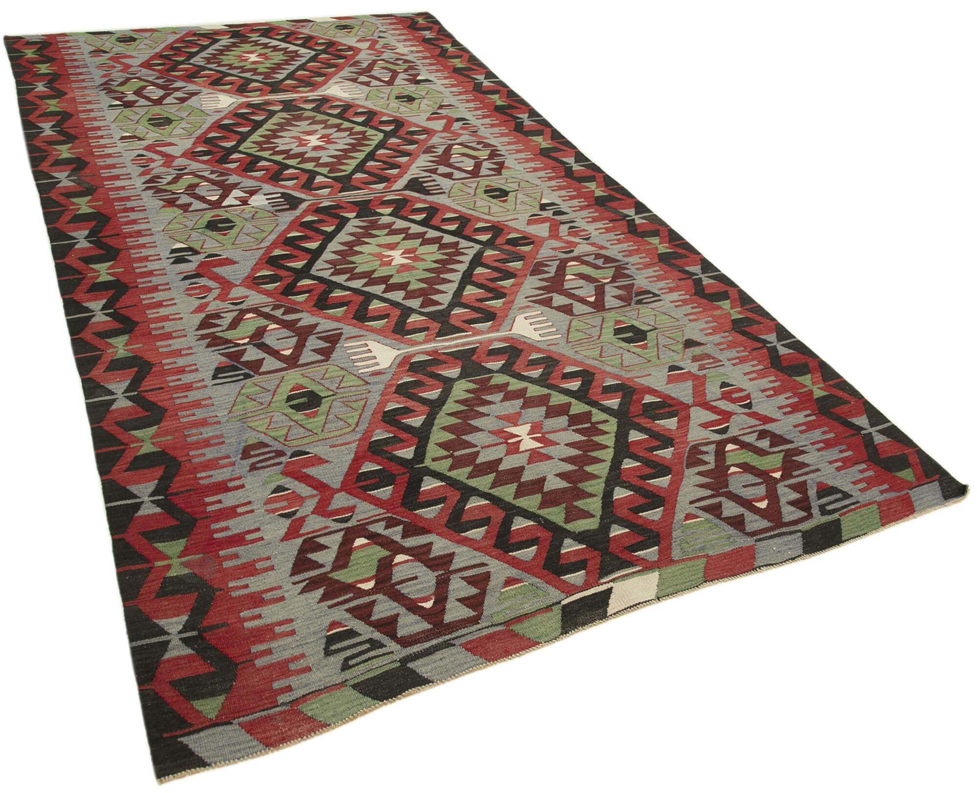 5 x 10 Red Oriental Kilim Rug - 1491