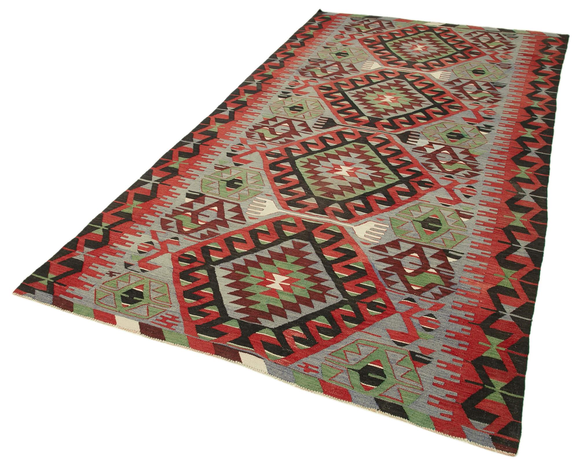 5 x 10 Red Oriental Kilim Rug - 1491