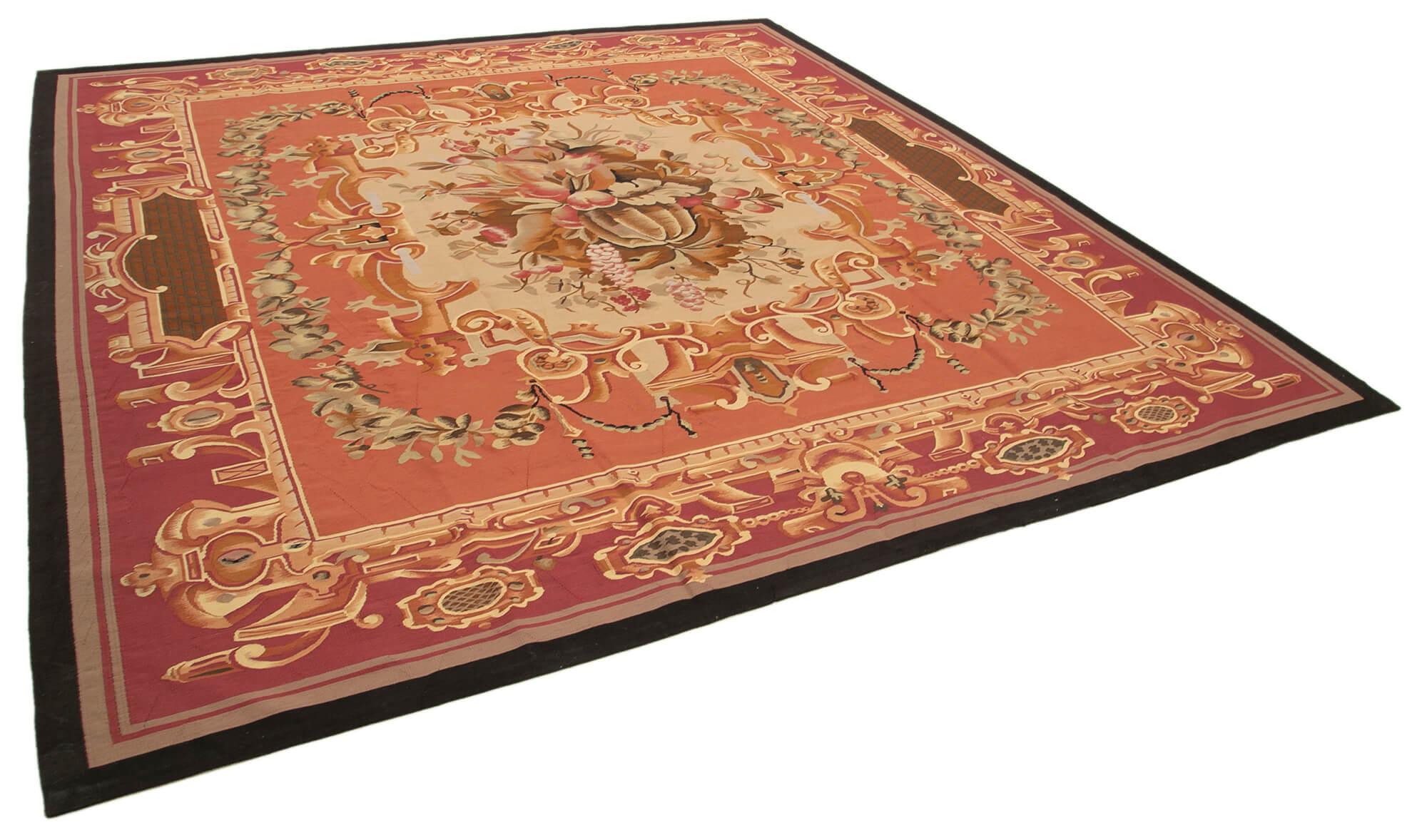 10 x 11 Pink Aubusson Kilim - 1509