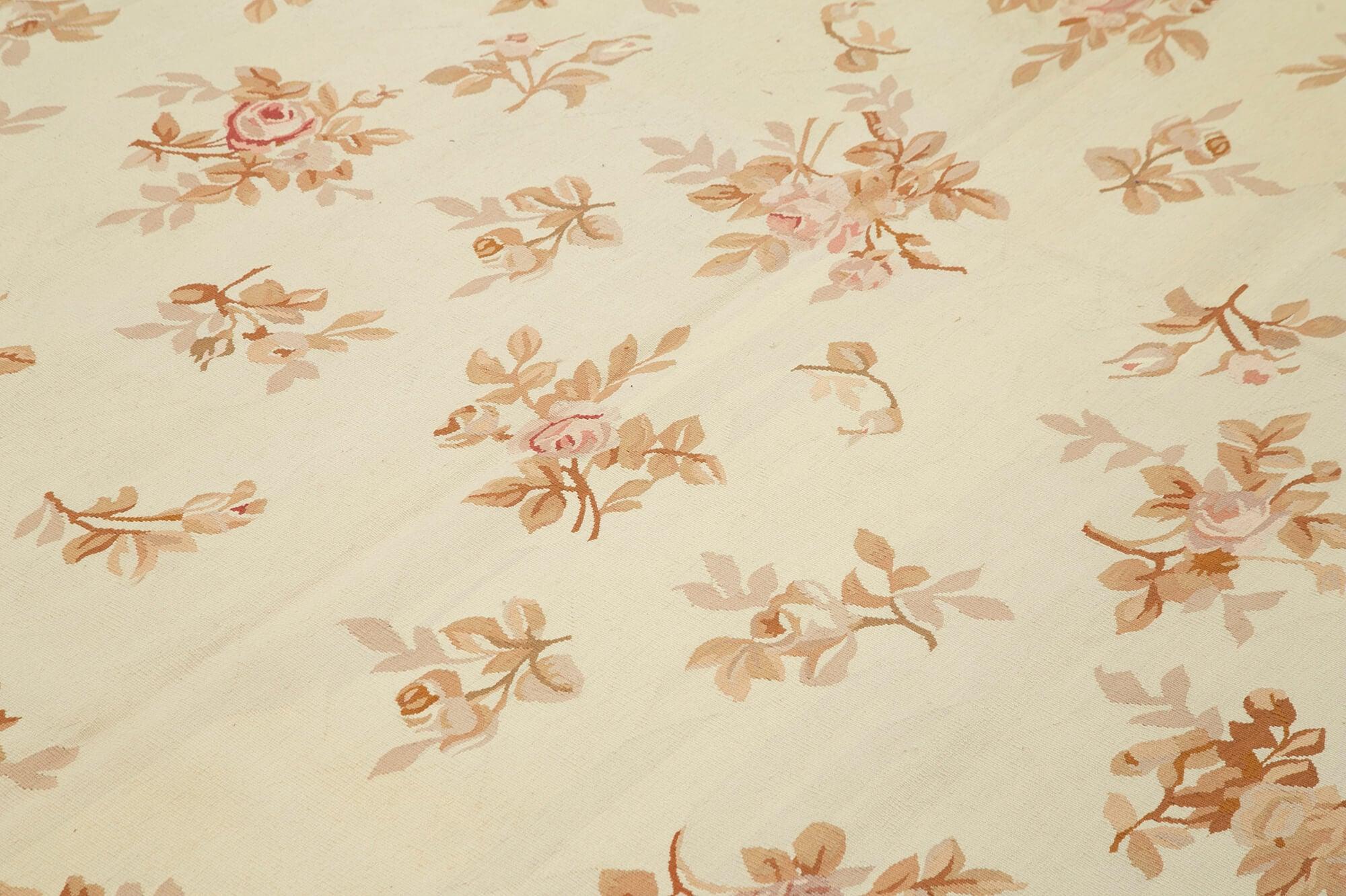 10 x 14 Beige Aubusson Kilim - 1516