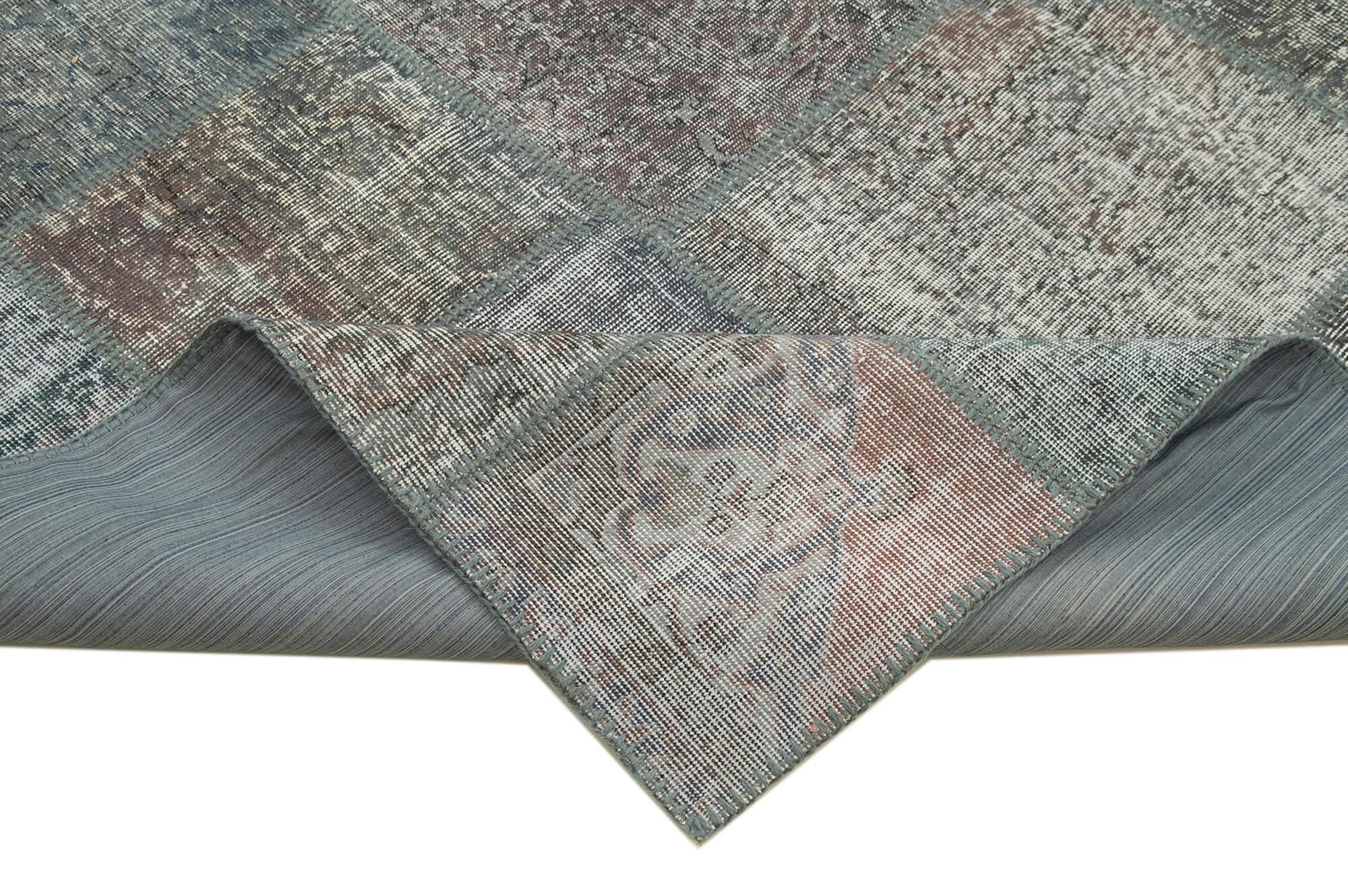 8 x 11 Grey Patchwork Rug- 1640