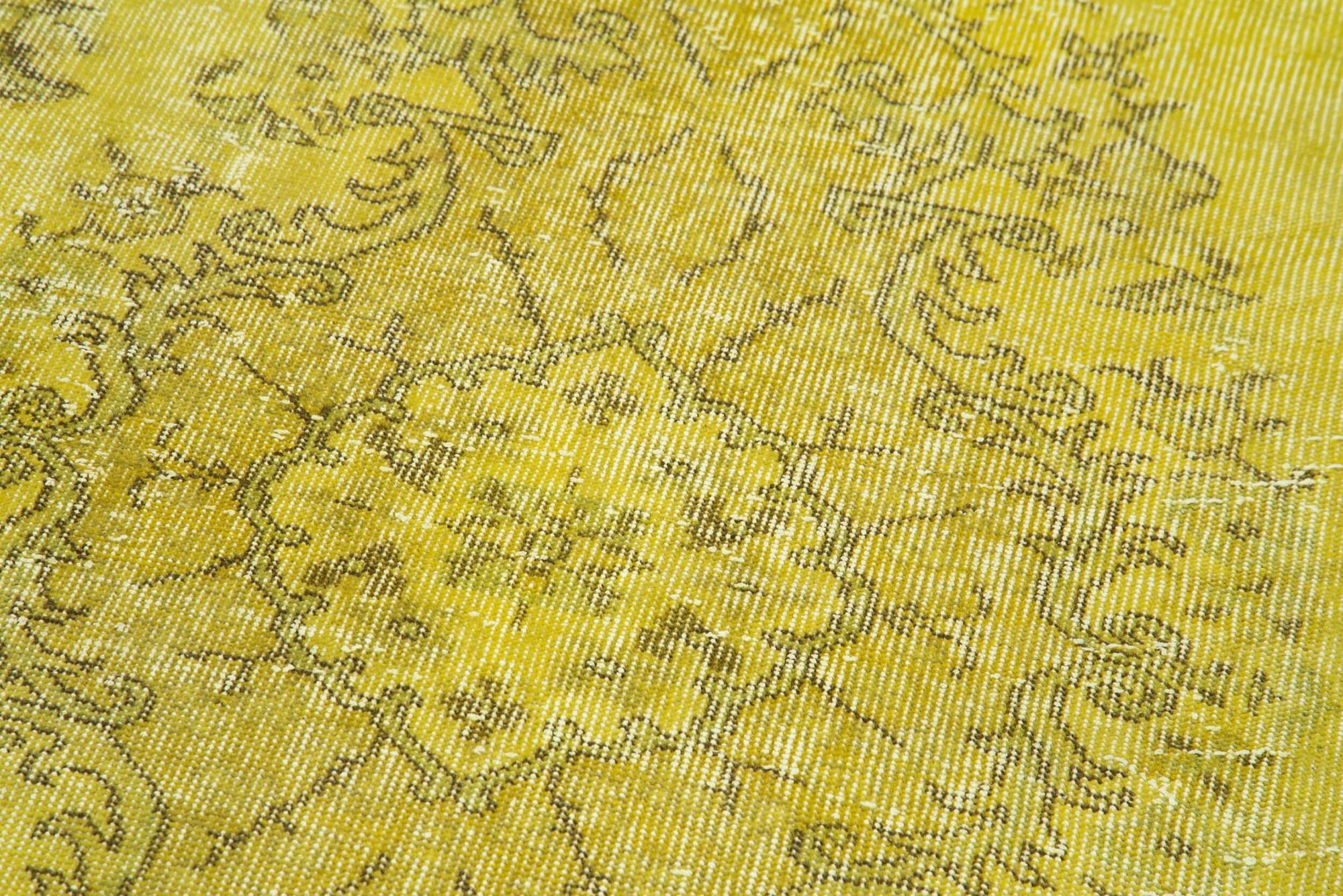 3 x 10 Yellow Overdyed Runner Rug - 1645