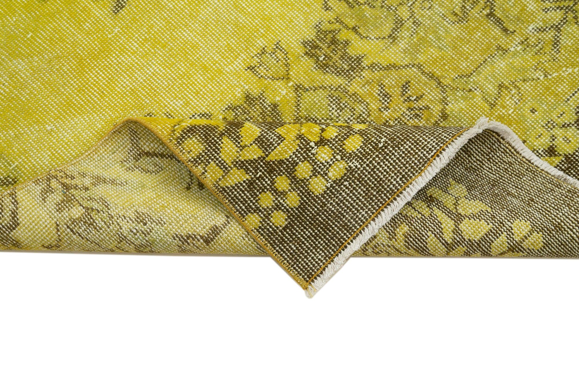 3 x 10 Yellow Overdyed Runner Rug - 1645