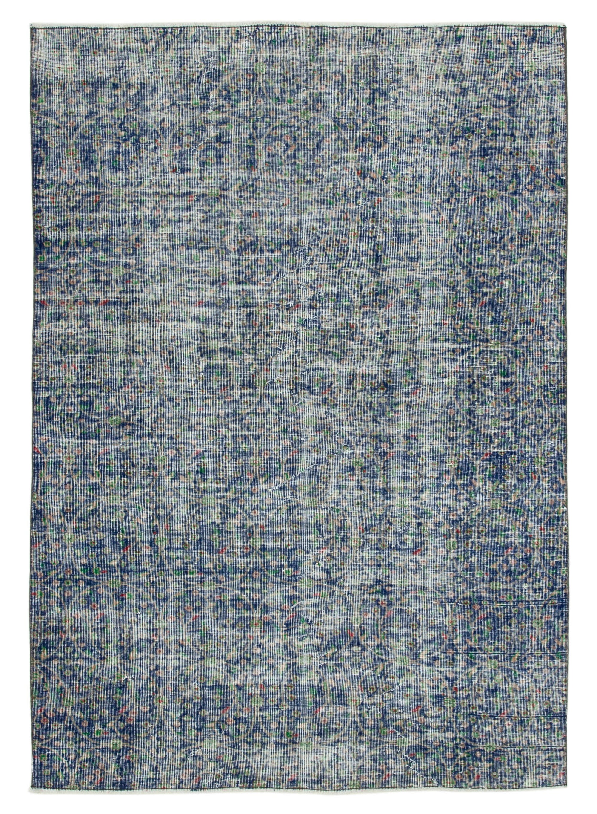 5 x 7 Blue Bohemian Rug  - 1669