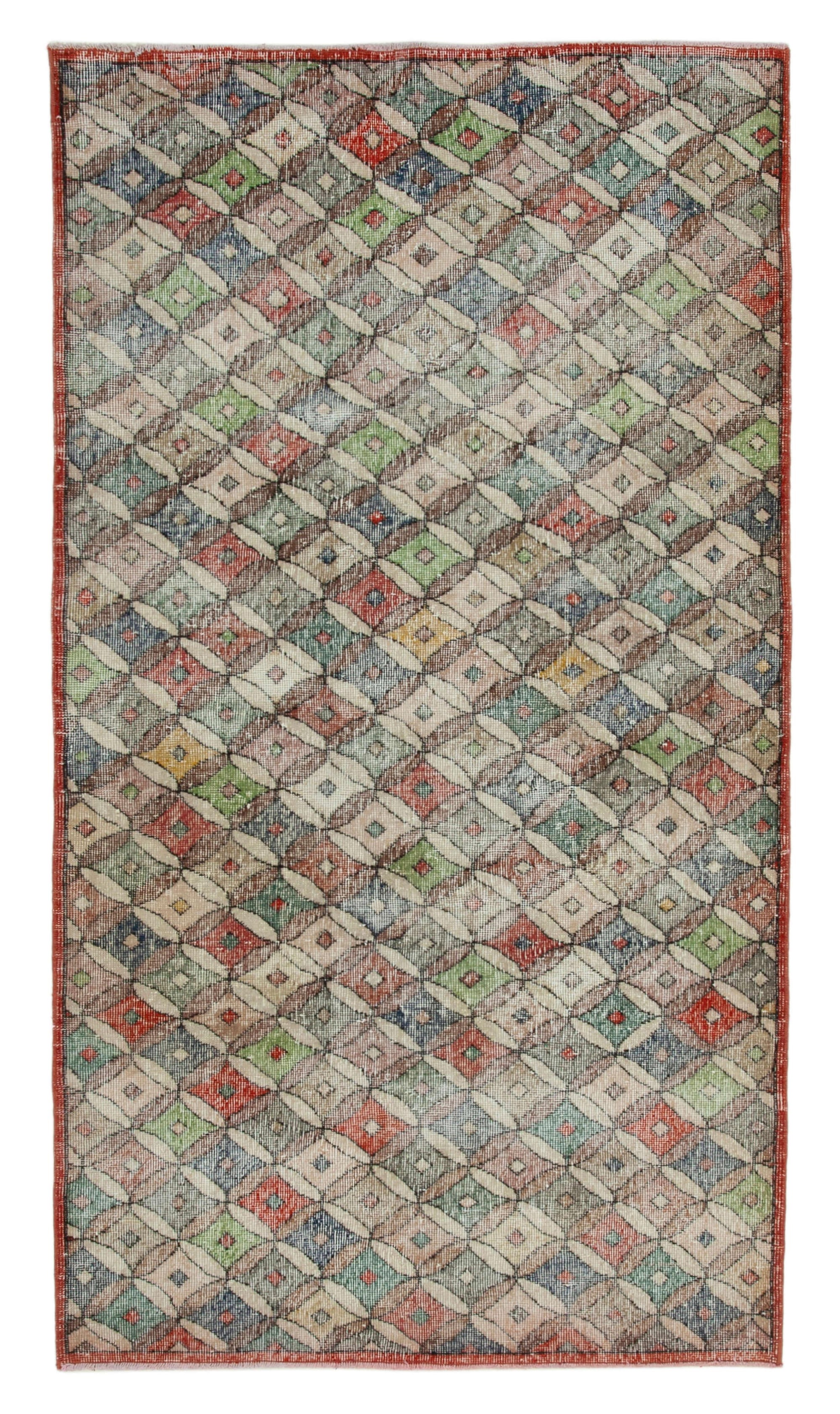 4 x 8 Beige Bohemian Rug  - 1670