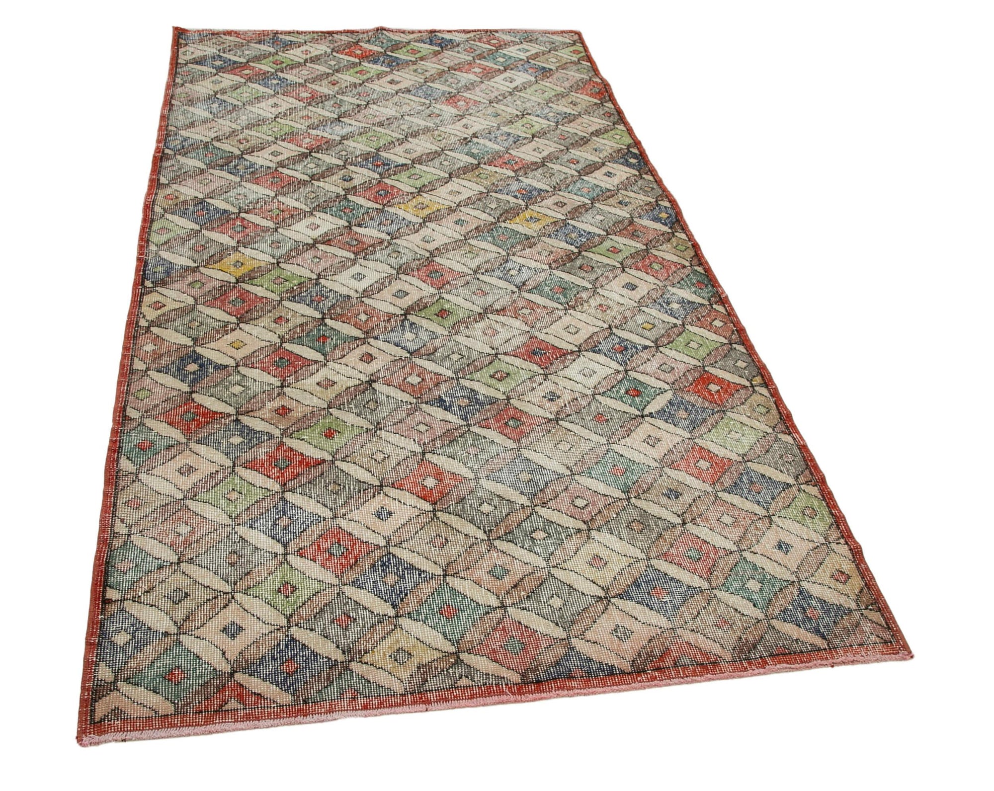 4 x 8 Beige Bohemian Rug  - 1670