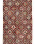 5 x 9 Red Bohemian Rug  - 1673