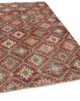 5 x 9 Red Bohemian Rug  - 1673