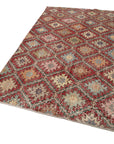 5 x 9 Red Bohemian Rug  - 1673