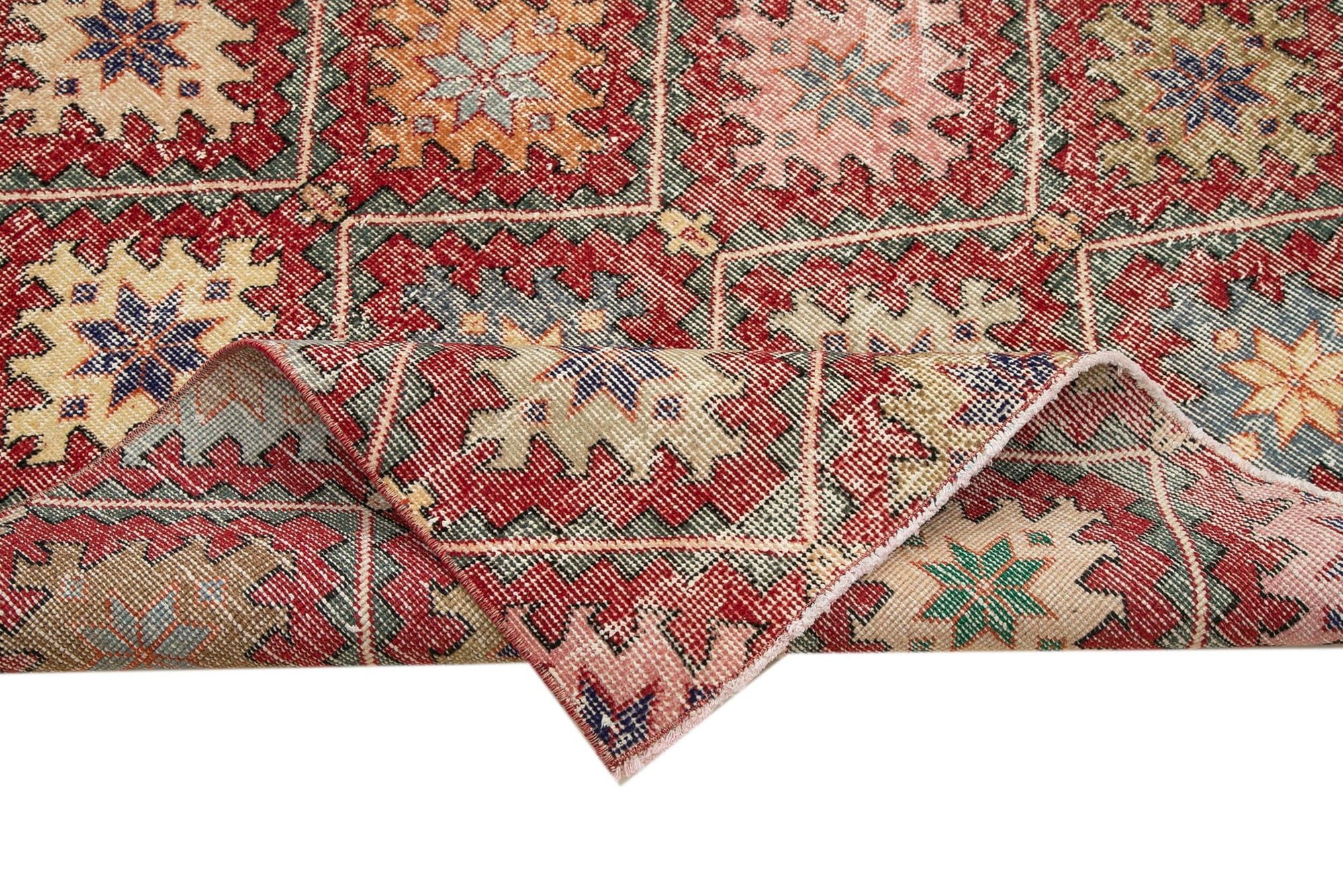 5 x 9 Red Bohemian Rug  - 1673